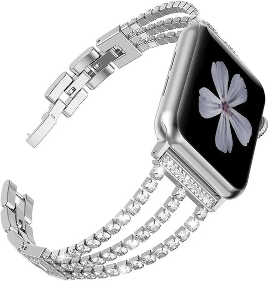 Diamond Strap for Apple Watch Ultra Band 49Mm 45Mm 41Mm 44Mm 40Mm 42Mm 38Mm Women Metal Bracelet Iwatch Series 8 6 5 4 3 Se 7