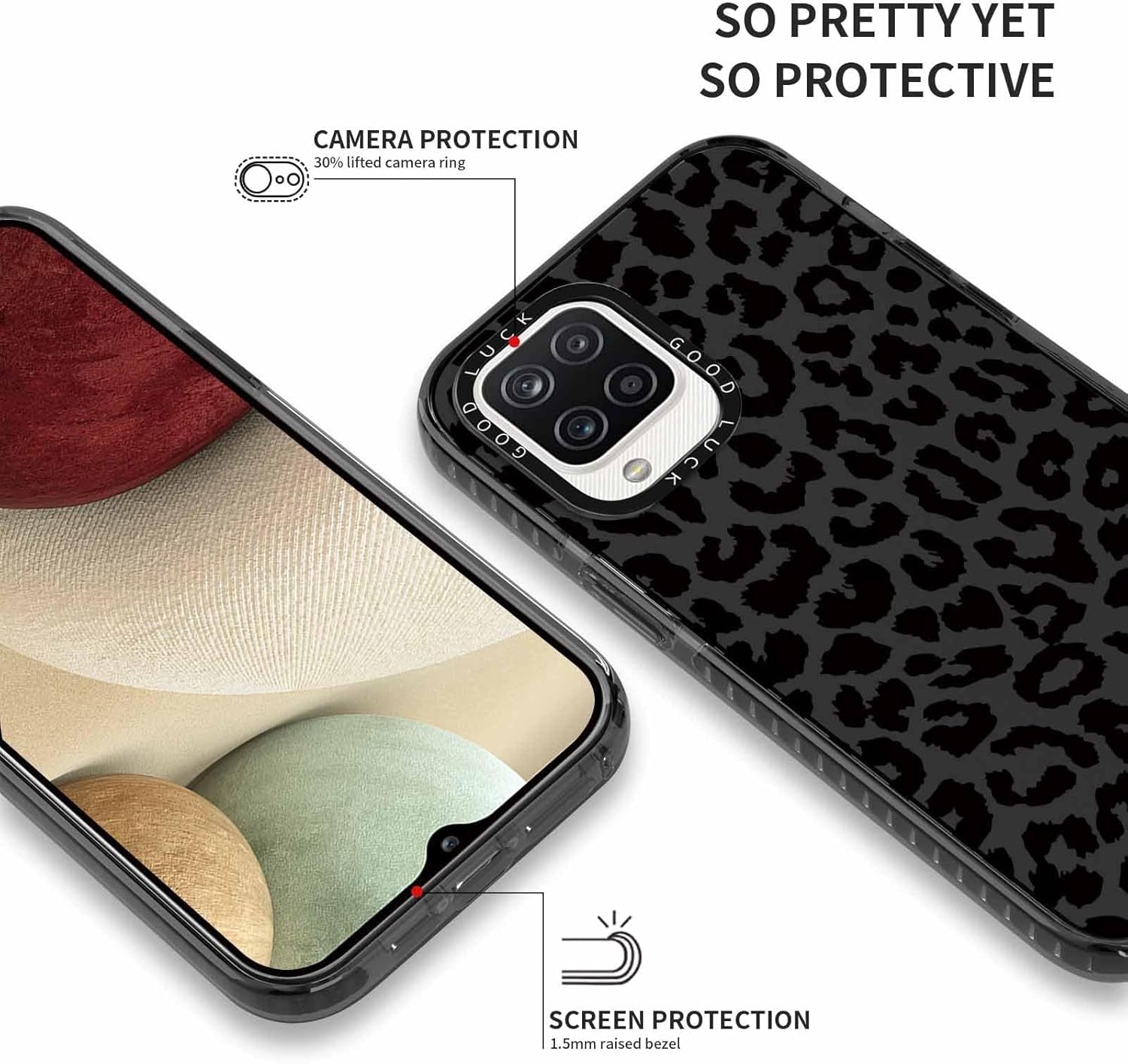 2 Pack Cheetah Cases for Samsung Galaxy A53 5G 6.5 Inch Phone Case,Fashion Leopard Patterns Aesthetic Clear Funda with Shockproof Protection Silicone Soft TPU Cover for Girls Women