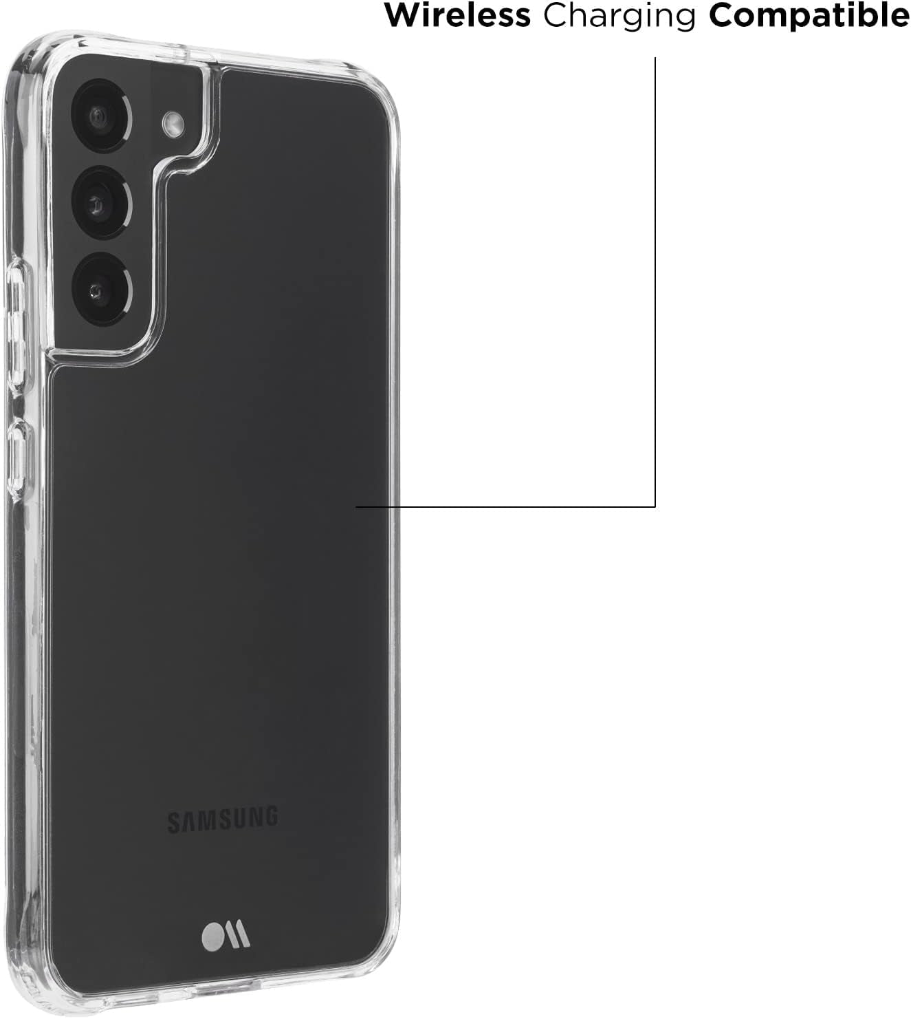 Case-Mate Samsung Galaxy S22 plus Case - 6.6" Clear - with 10Ft Drop Protection & Wireless Charging - Tough Series Case for S22 plus - anti Yellowing Lightweight Cover with anti Scratch Technology