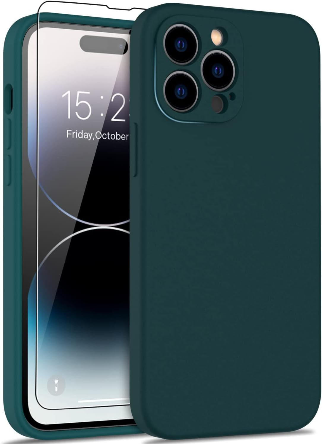 DEENAKIN Compatible with Iphone 14 Pro Max Case with Screen Protector,Enhanced Camera Cover,16Ft Drop Tested Soft Silicone Gel Rubber,Slim Protective Phone Case 6.7" Light Brown  DEENAKIN   