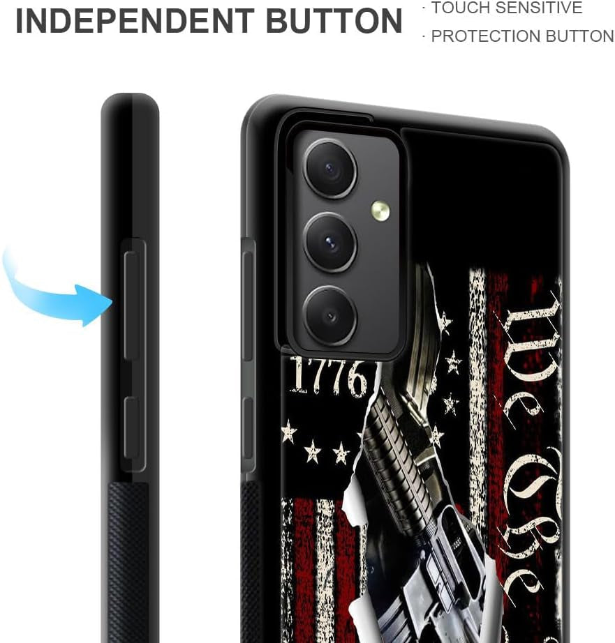 DJSOK Case Compatible with Samsung Galaxy S22 plus Case, Classic Independent American Flag 1776 We the People Pattern Design Pattern Back+Soft Silicone Protective Case