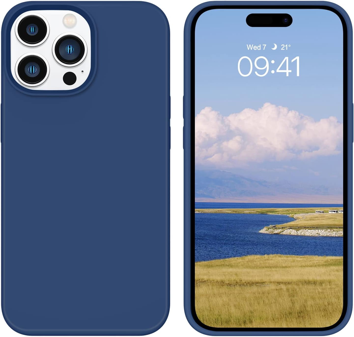 BENTOBEN for Iphone 14 Pro Max Case, Soft Silicone Gel Rubber Bumper Microfiber Lining Hard Back Shockproof Protective Phone Cover for Iphone 14 Pro Max 6.7", Copper Green  BENTOBEN T026-Cobalt Blue  