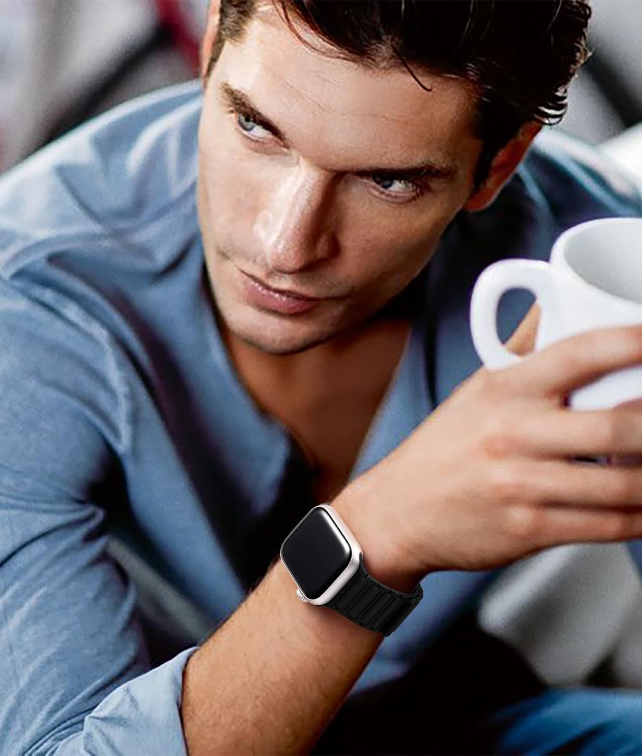 Easuny Silicone Magnetic Watch Band Compatible with Apple Watch 49Mm 45Mm 44Mm 42Mm 41Mm 40Mm 38Mm Bands for Men Women, Sport Solo Loop for Iwatch Series 9 8 7 6 5 4 3 2 1 SE Ultra 2 Ultra 1