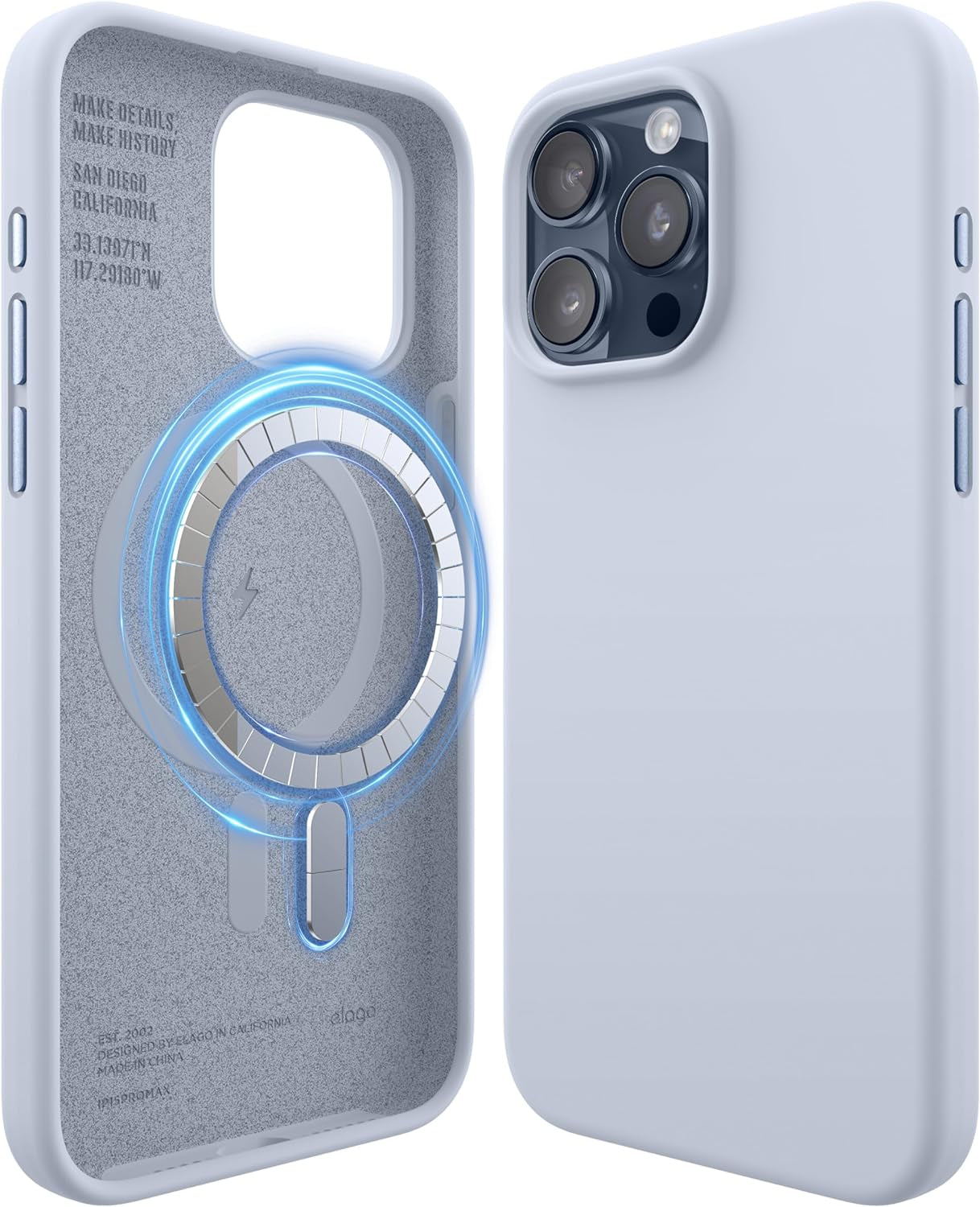 Elago Magnetic Silicone Case Compatible with Iphone 15 Pro Case 6.1 Inch Compatible with All Magsafe Accessories - Built-In Magnets, Soft Grip Silicone, Shockproof (Brown)  elago   