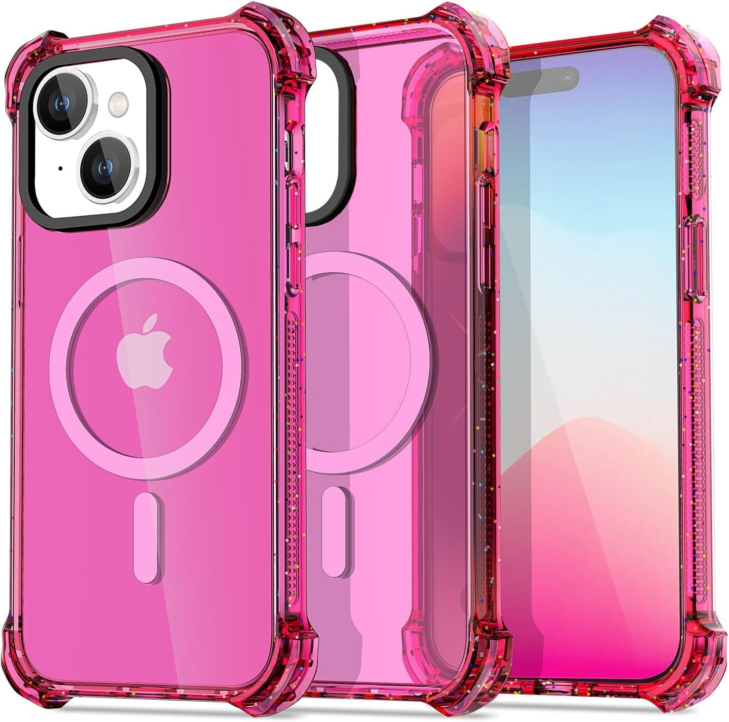 Aicase Clear Blue Bounce Case Compatible with Iphone 15 Plus, Impact Shockproof [Non-Yellowing] [21.3 FT Military Drop Protection] Anti-Scratch Protective Cell Phone Cover  AICase   