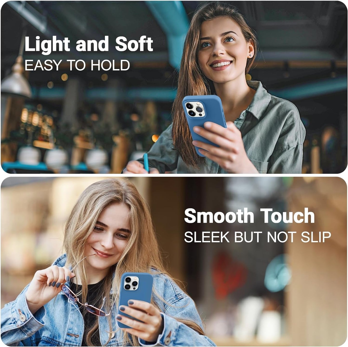 AOTESIER Compatible with Iphone 14 Pro Case, [Upgraded Liquid Silicone] [Soft Anti-Scratch Microfiber Lining] Shockproof Full Body Protective Phone Case for Iphone 14 Pro,6.1 Inch - Azure Blue  AOTESIER   