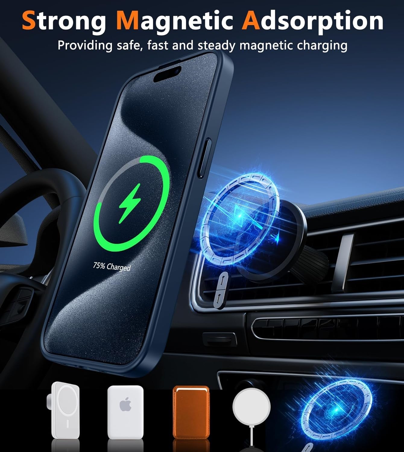 FNTCASE for Iphone 15 Pro Case: Strong Magnetic Slim Translucent Matte Case | Military-Grade Rugged Shockproof Drop Protection & Anti-Fingerprint Lightweight Thin Frosted Cell Phone Cover  FNTCASE   