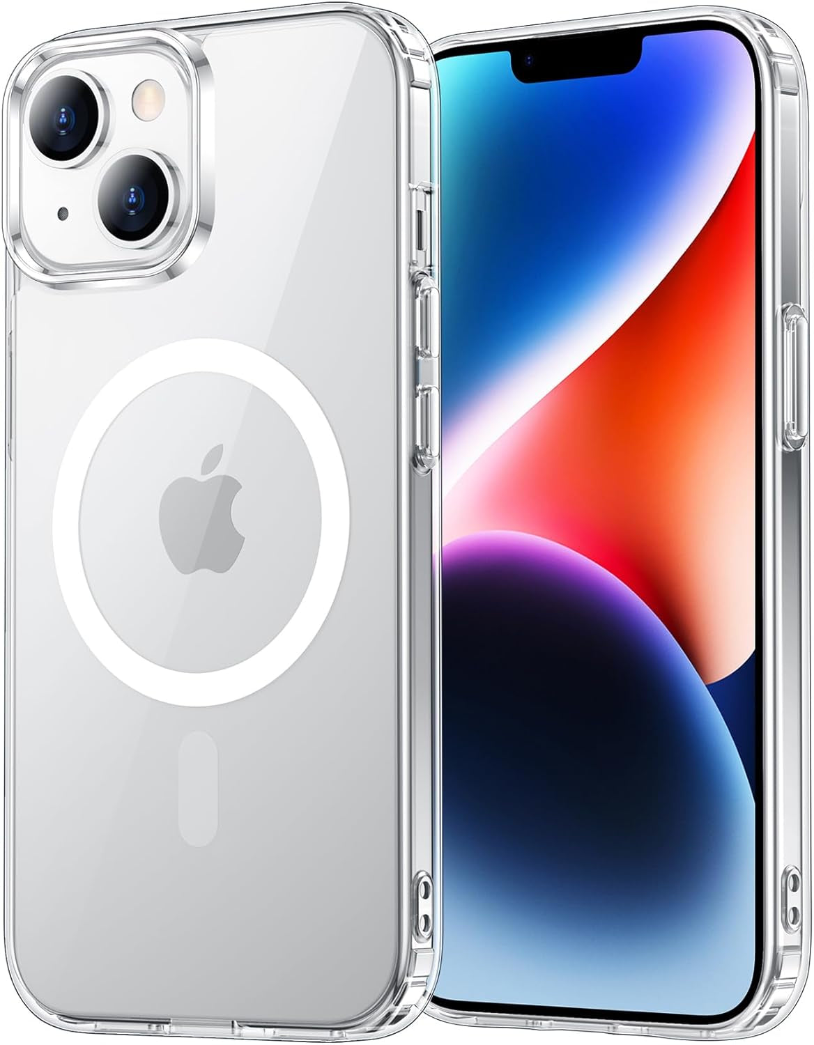 Temdan for Iphone 17 Pro Max Case Clear with Screen Protector, Compatible with Magsafe, Anti-Yellowing, Military-Grade Protection, Shockproof Slim Magnetic Phone Case Cover, Transparent