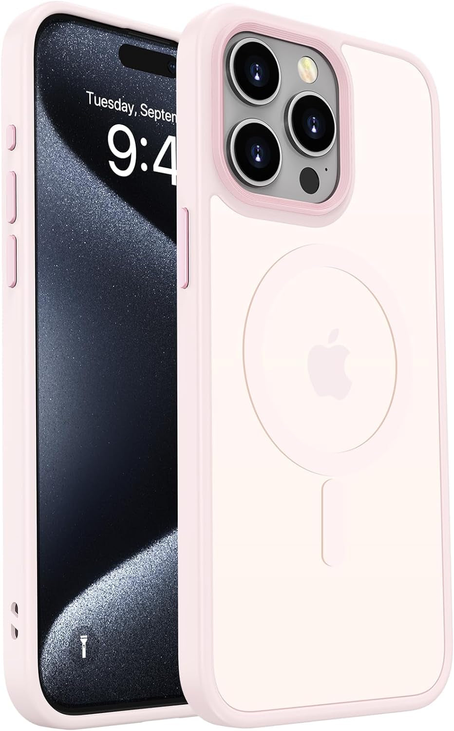 MGNOCDEF Magnetic Cases for Iphone 15 Pro Max Cases [Compatible with Magsafe & Military Grade Drop Protection], Slim Translucent Matte Back Phone Case for Iphone 15 Pro Max 6. 7", Blue  MGNOCDEF   