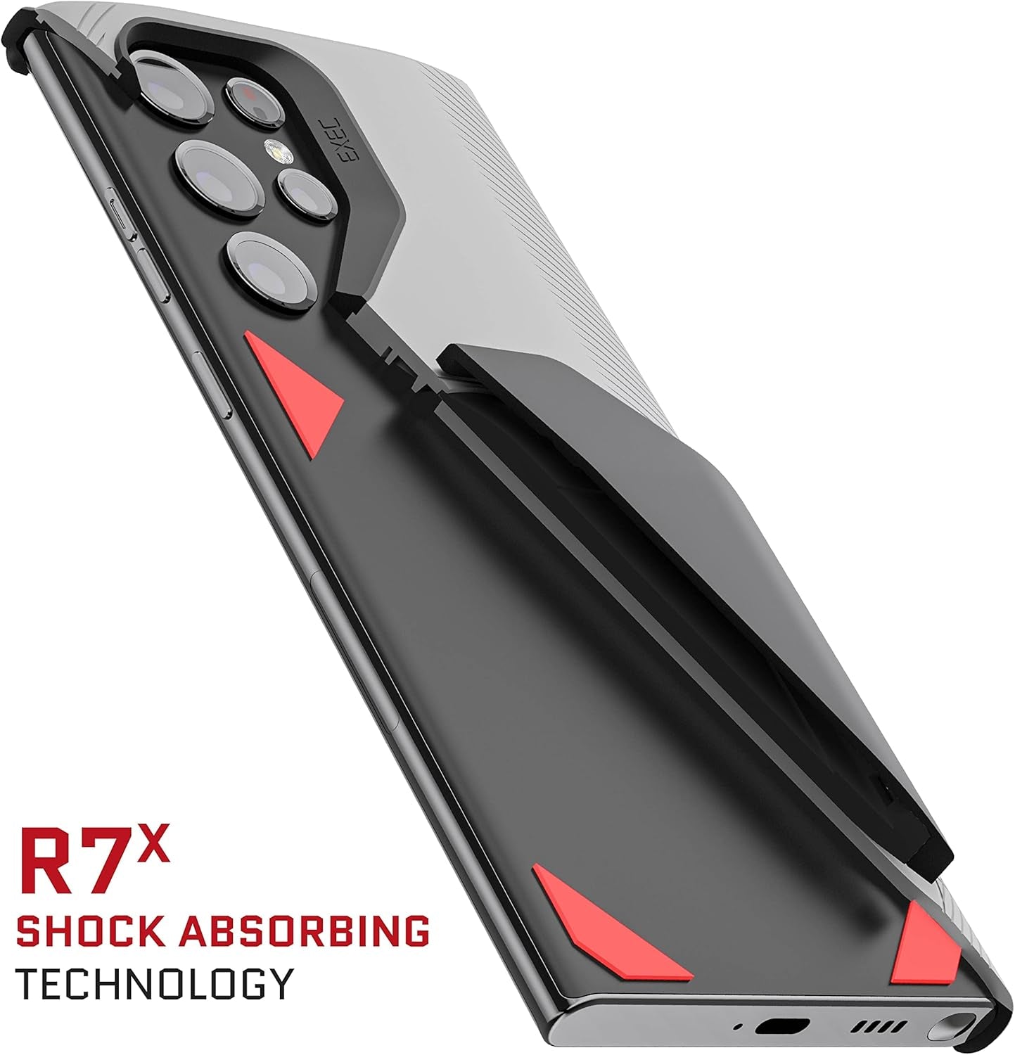 Ghostek EXEC Galaxy S22 plus Case Wallet Card Holder Works with Magnetic Car Vent Mounts Easily Detachable for Wireless Charging Phone Covers Designed for 2022 Samsung Galaxy S22+ 5G (6.6 Inch) (Gray)