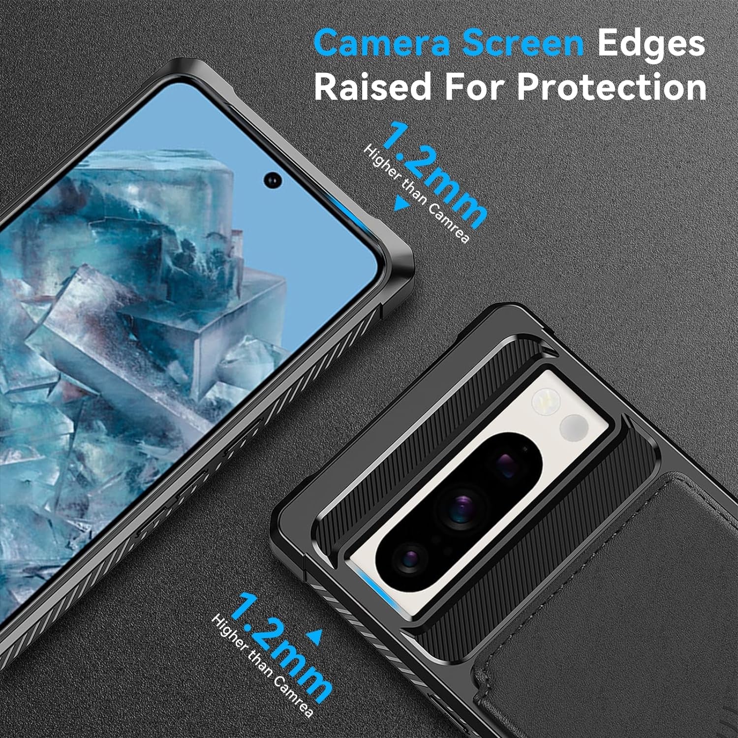 For Google Pixel 8 Pro Case with Card Holder(5 Cards), Google 8 Pro Wallet Case Built-In Kickstand Magnetic Flip Snap Soft TPU+PU Leather Durable Shockproof Case for Google 8 Pro (Black)  GooseBox   