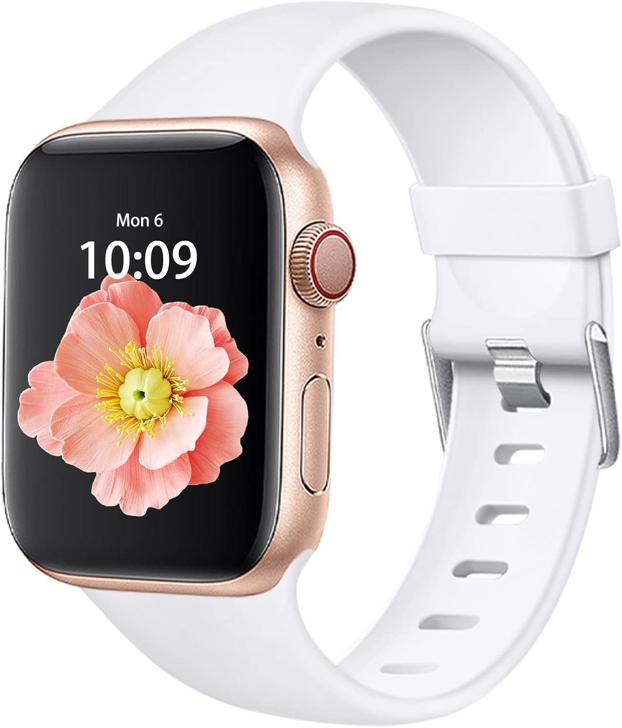 Compatible for Apple Watch Band 38Mm 40Mm 41Mm 42Mm 44Mm 45Mm,Soft Silicone Sport Replacement Strap Compatible with Iwatch Series SE/7/6/5/4/3/2/1 Women Men