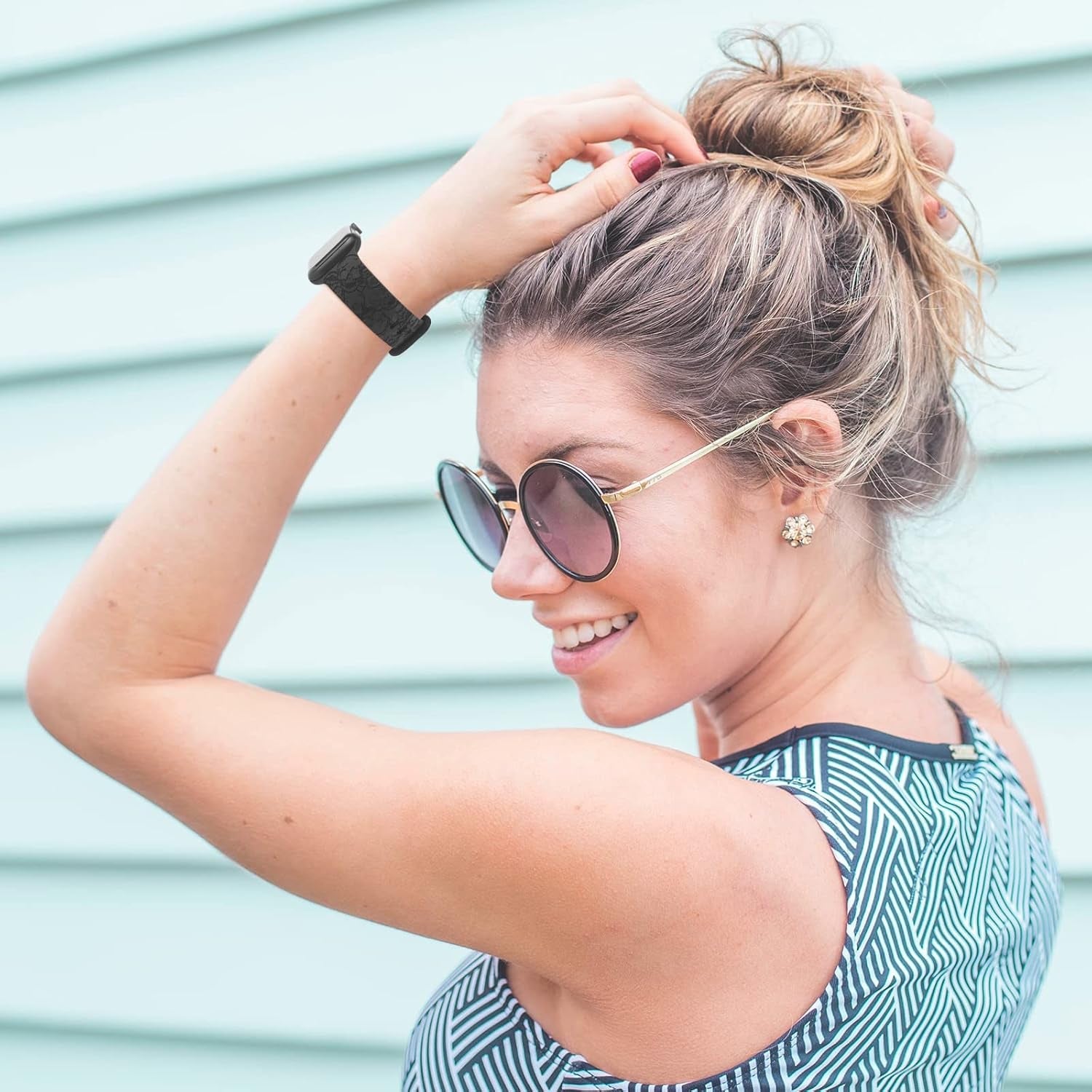 Engraved Silicone Band Compatible with Apple Watch 38Mm 40Mm 41Mm, Cute Fancy Laser Printed Sport Strap Compatible with Iwatch Series 7 6 5 4 3 2 1 SE