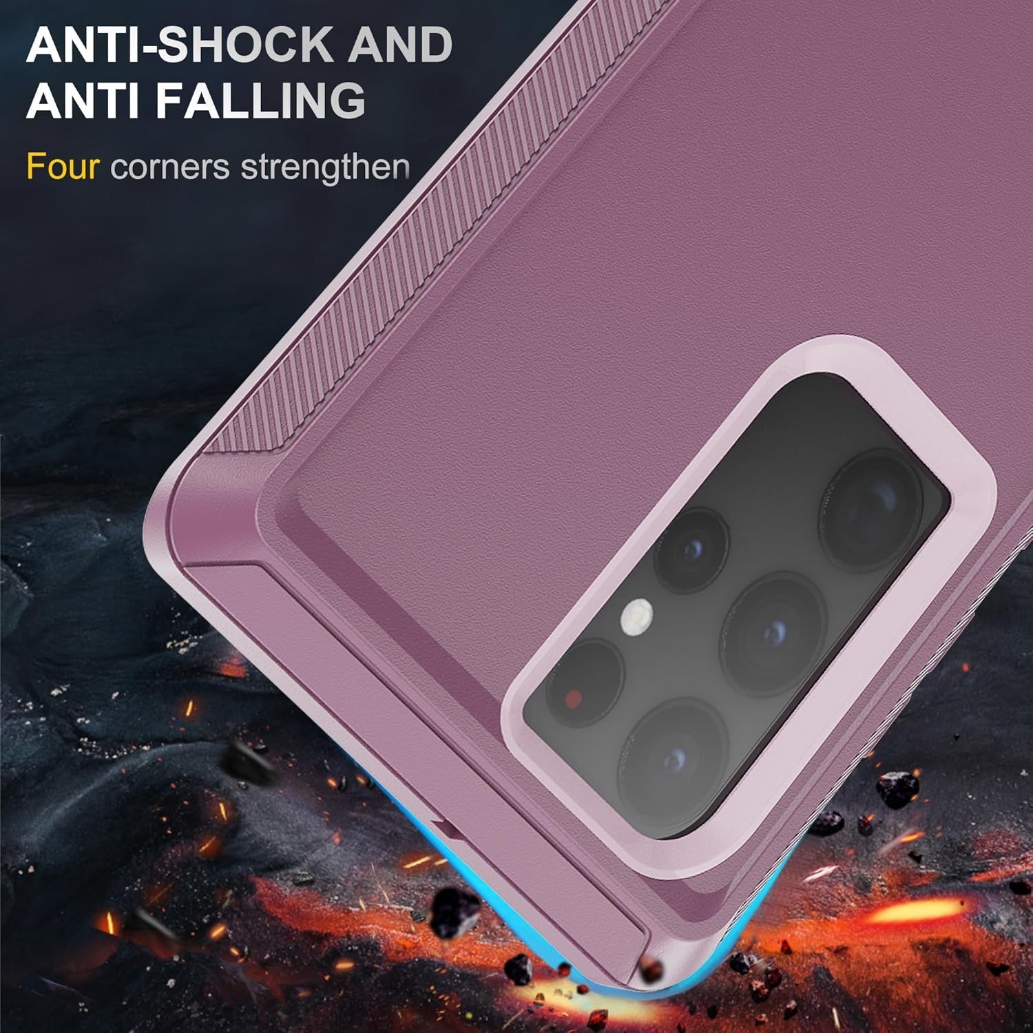 AYMECL for S22 Ultra Case,Samsung S22 Ultra Case [Military Grade] 3 in 1 Full Body Shockproof Dust/Drop Proof Heavy Duty Protection Cover,For Samsung Galaxy S22 Ultra 6.8 Inch,Pink+Wine Red