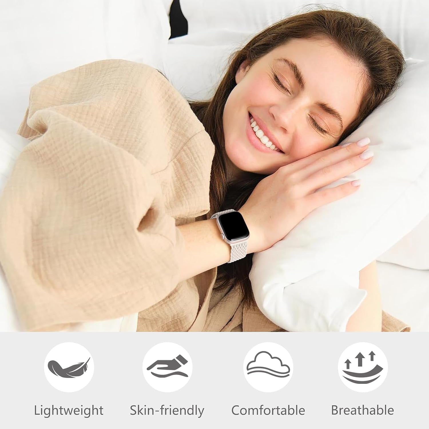 6 Pack Braided Stretchy Bands Compatible with Apple Watch Band 38Mm 40Mm 41Mm 42Mm 44Mm 45Mm 49Mm Women Men, Adjustable Soft Nylon Strap for Iwatch Series 9 8 7 6 5 4 3 2 1 SE Ultra/Ultra 2