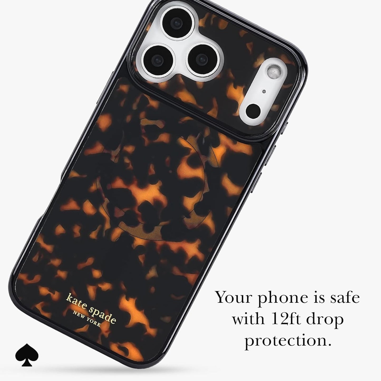 Kate Spade New York Iphone 17 Pro Max Case - Compatible with Magsafe - Designer Phone Case - Tortoise