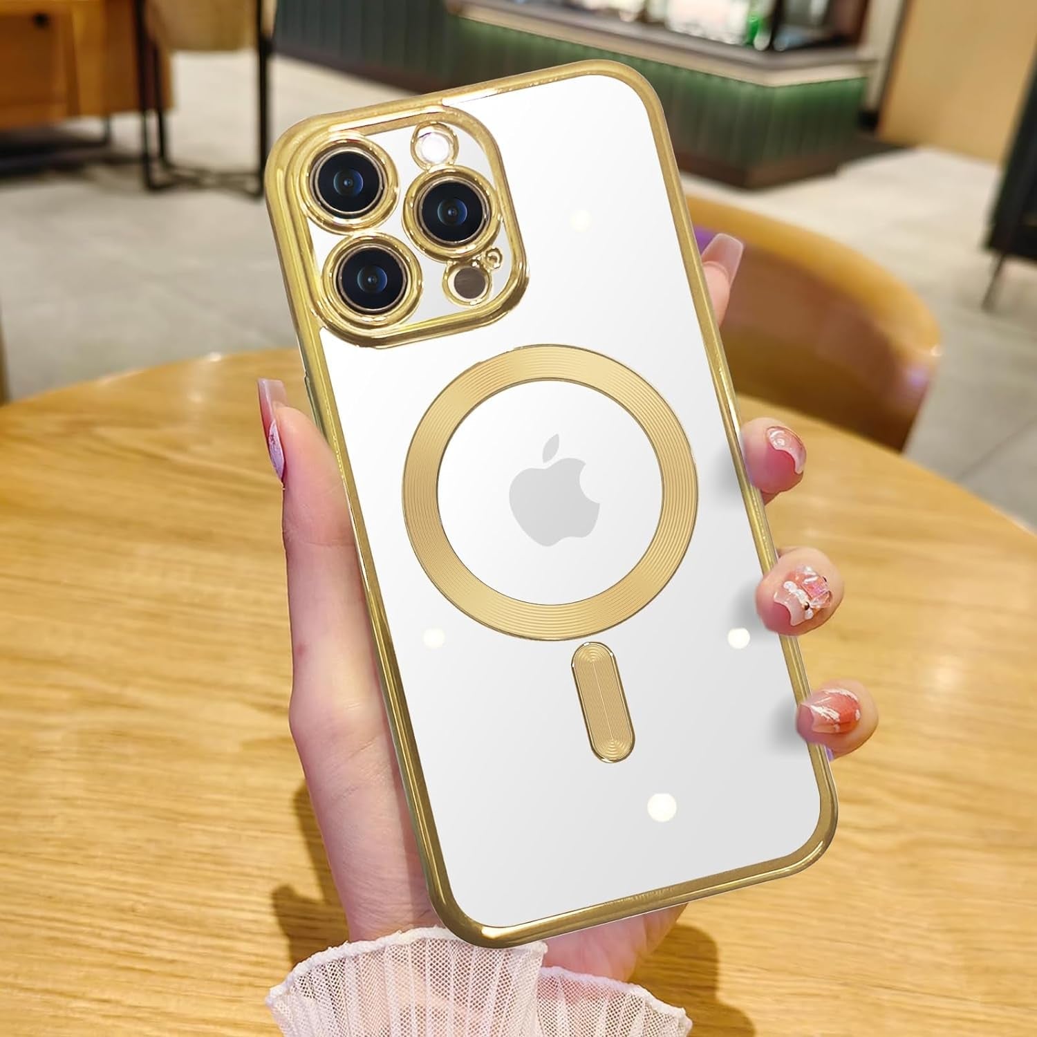 Humixx Magnetic Clear for Iphone 15 Pro Max Case, [Compatible with Magsafe] [Non-Yellowing] Slim Fit yet Protective Anti-Fingerprints Shockproof Bumper with Airbag Cover 6.7 Inch - Crystal Clear  Humixx   