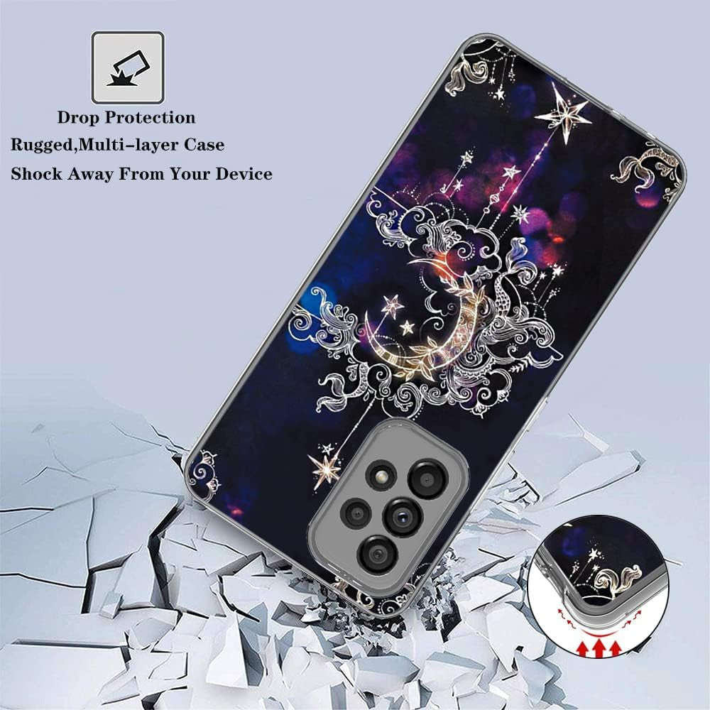 DDTKZC for Samsung Galaxy A53 5G Case,Tempered Glass Screen Protector, Shockproof Drop Protective 2 in 1 Hybrid Hard PC Soft TPU Case for Samsung Galaxy A53 5G (Wiccan)