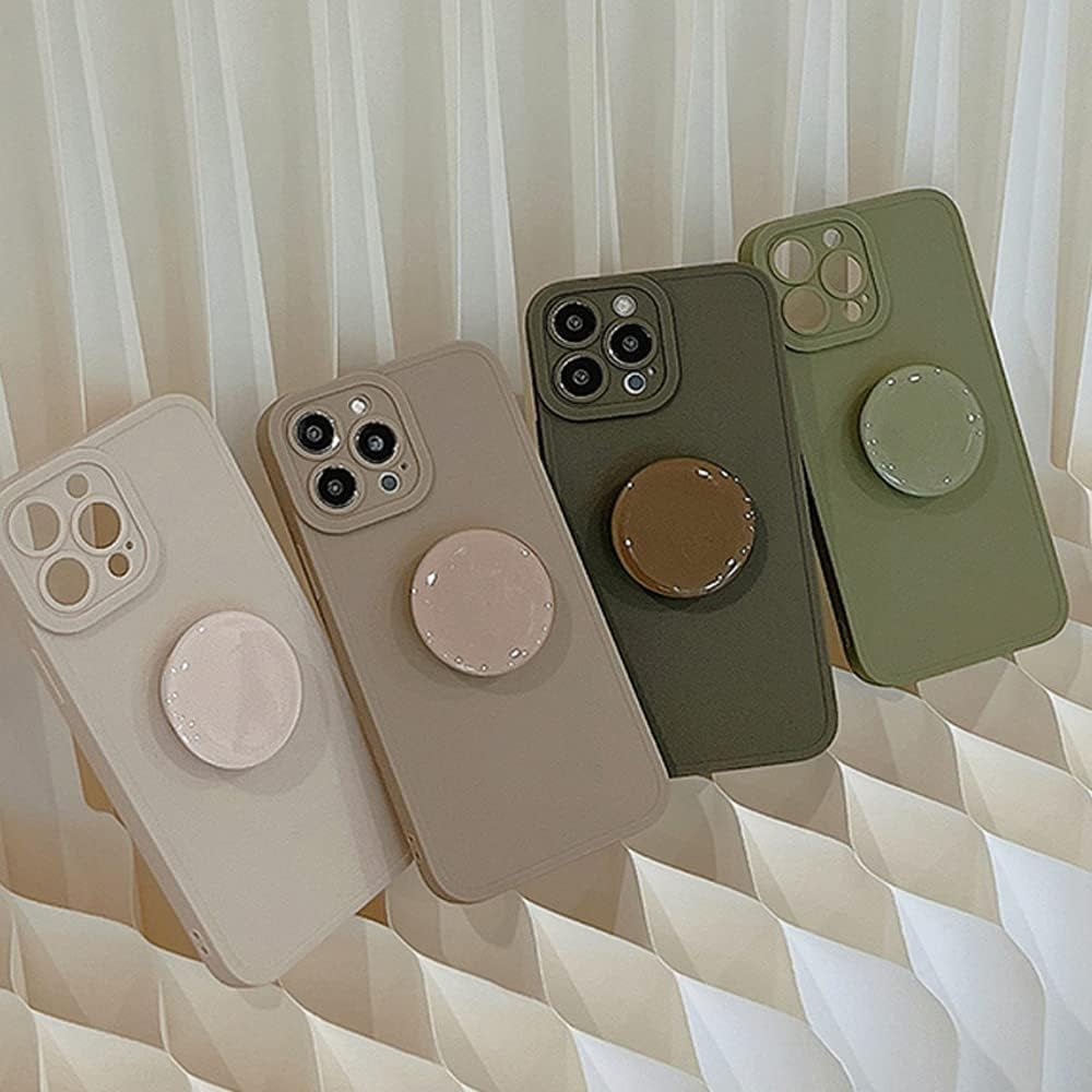 MUYEFW Silicone Case for Iphone 15 Pro Max Case 6.7-Inch, Women with Ring Holder Expanding Kickstand, Girl Cute Rubber Protective Phone Cover (Green)  MUYEFW   