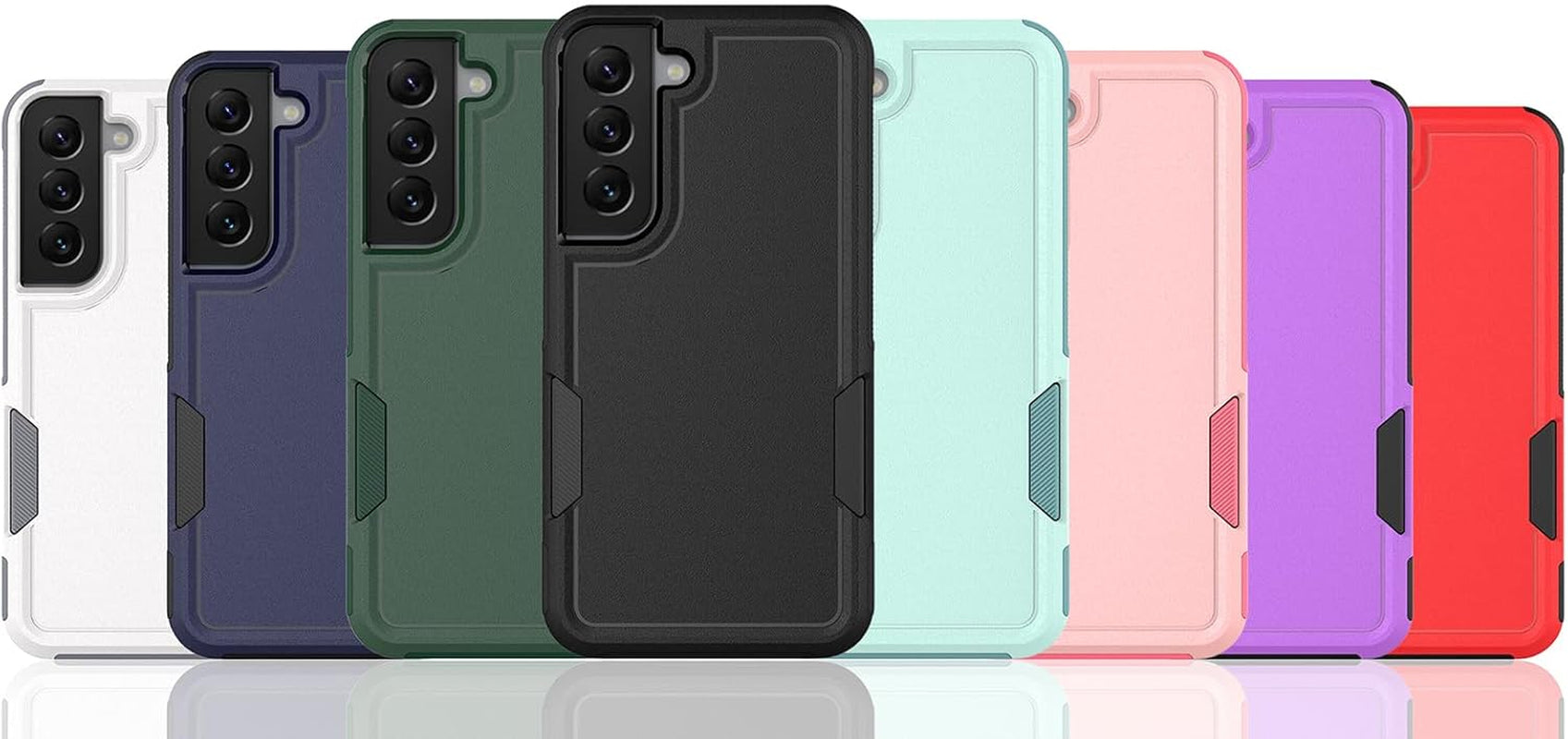 For Samsung Galaxy S22 Case: Dual Layer Protective Heavy Duty Cell Phone Cover Shockproof Rugged with Screen Protector - Military Protection Bumper Tough - Samsung Galaxy S22 5G 2022, 6.1 Inch, Purple