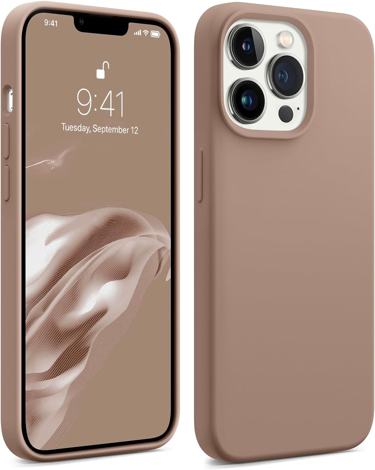 AOTESIER Shockproof Series Iphone 14 Pro Max Case, Silicone Ultra Slim Thin Cover, Full-Body Protective Phone Case for Iphone 14 Promax Case, 6.7 Inch, Chocolate  AOTESIER   