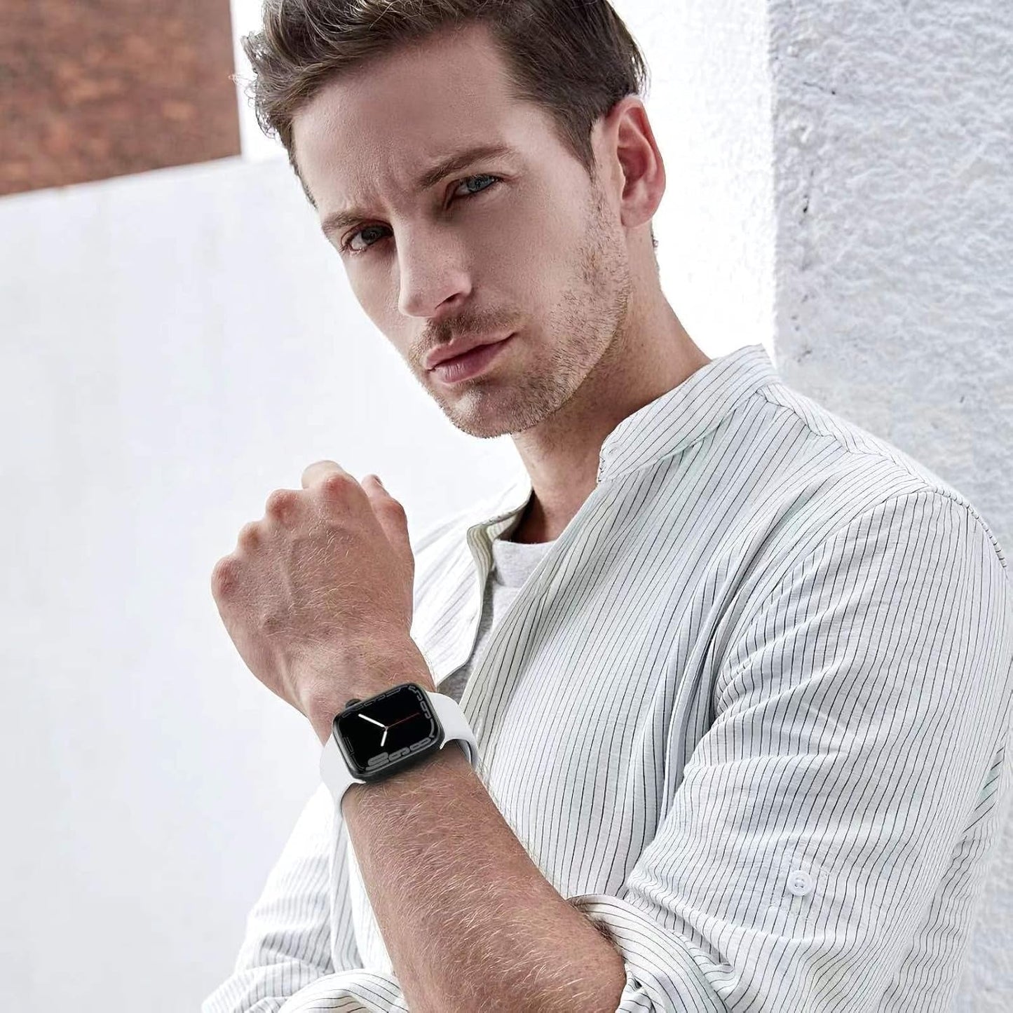 6 Pack Sport Bands Compatible with Apple Watch Band 38Mm 40Mm 41Mm 42Mm 44Mm 45Mm 49Mm,Soft Silicone Waterproof Strap for Iwatch Ultra2 Series 9 Ultra 8 7 6 5 4 3 2 1 SE Women Men