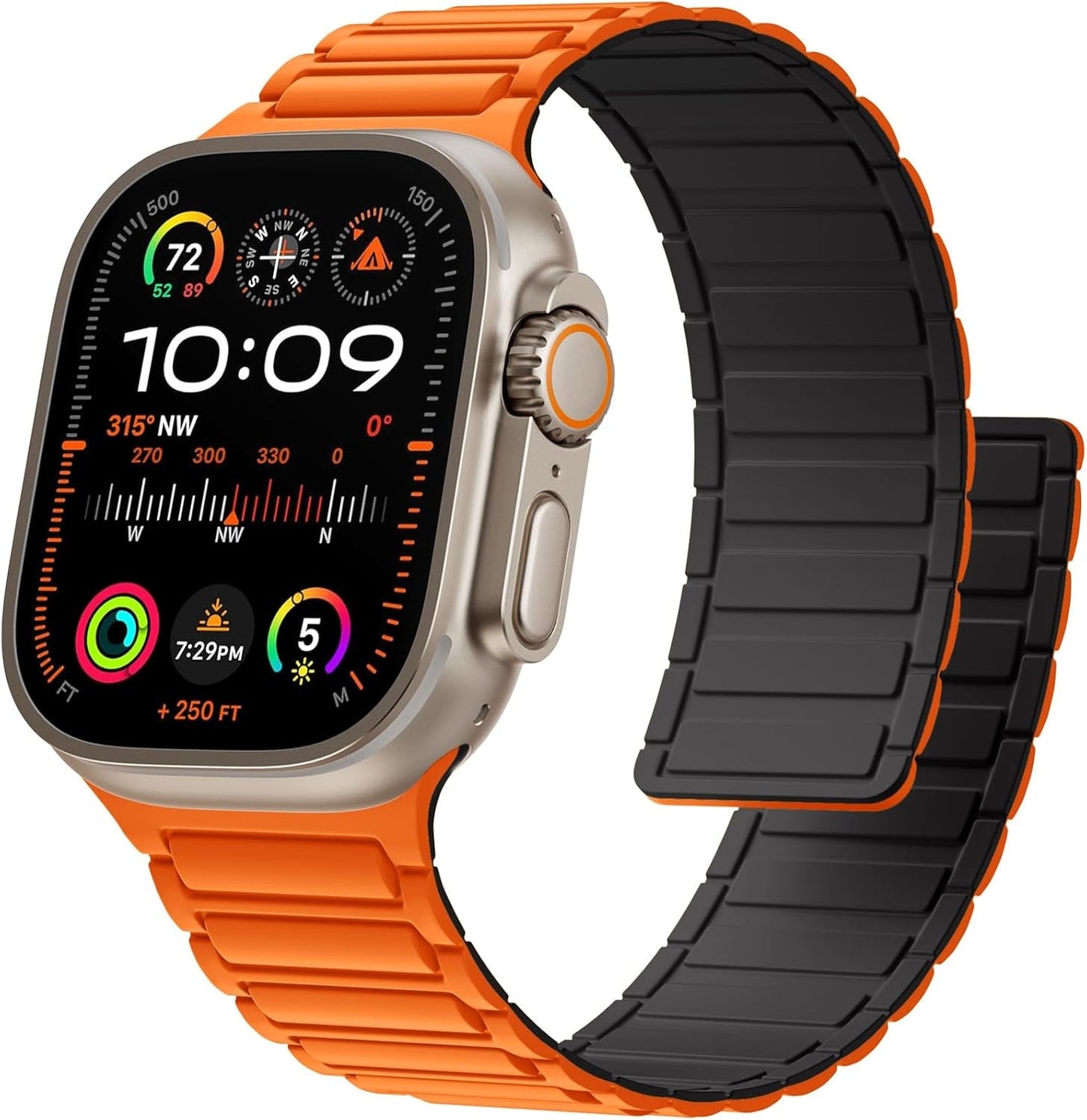 Easuny Silicone Magnetic Watch Band Compatible with Apple Watch 49Mm 45Mm 44Mm 42Mm 41Mm 40Mm 38Mm Bands for Men Women, Sport Solo Loop for Iwatch Series 9 8 7 6 5 4 3 2 1 SE Ultra 2 Ultra 1