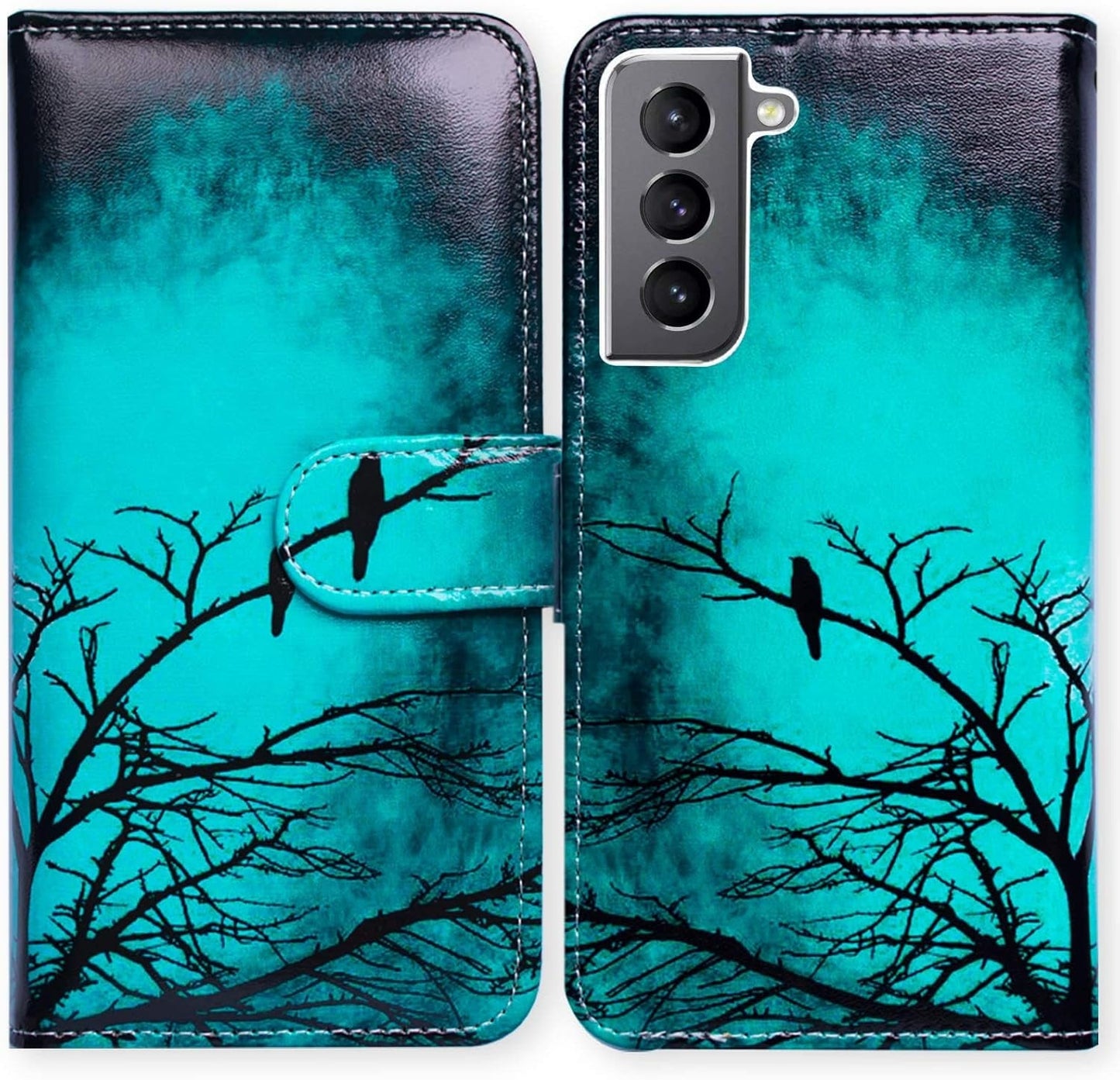 Bcov Galaxy S22 plus Case, Retro American Flag Leather Flip Phone Case Wallet Cover with Card Slot Holder Kickstand for Samsung Galaxy S22 plus 5G / S22+