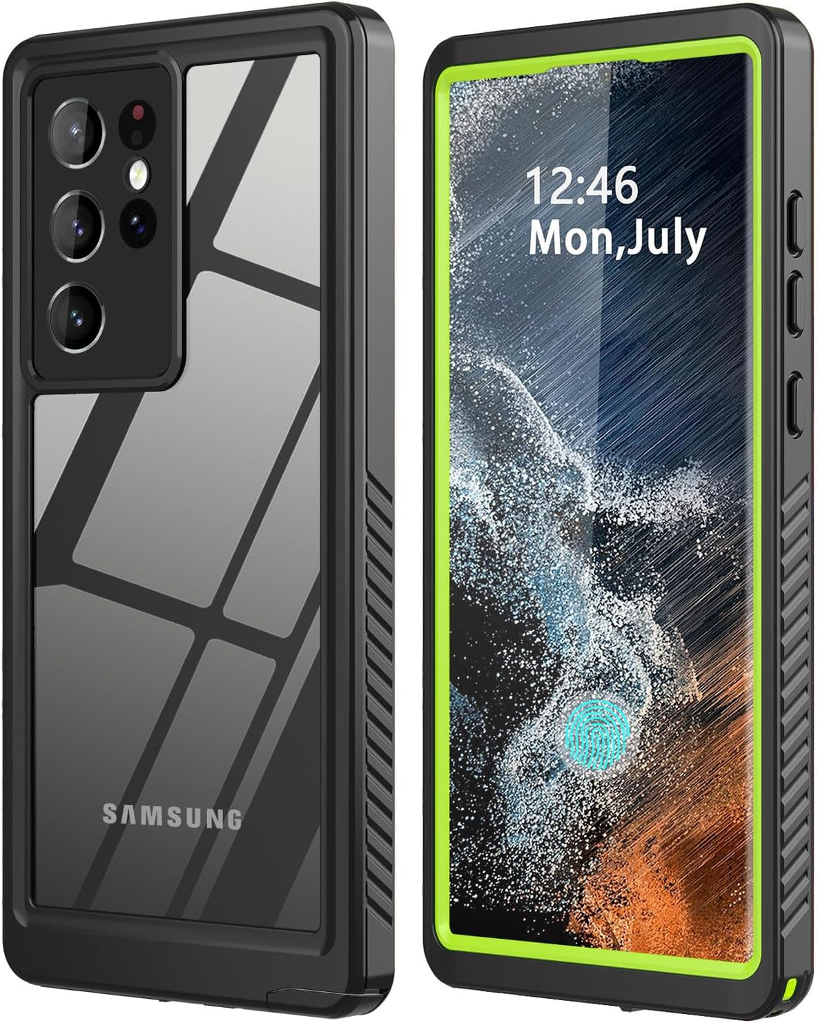 For Samsung Galaxy S22 plus Case Waterproof Built-In Screen Protector [Full Body Shockproof][12 FT Military Shockproof] Dustproof Underwater Phone Case for Galaxy S22 plus 5G 6.6''(Black)