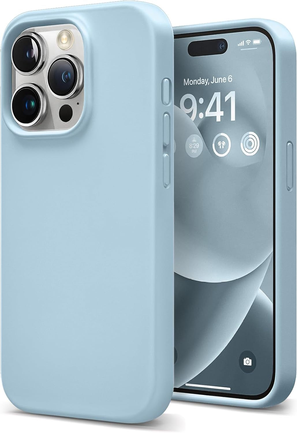 Coolfrog for Iphone 15 Pro Case, Compatible with Magsafe, 6.1" Silicone Shockproof Military-Grade Protection, Magnetic Phone Case for Men Women, Clove Purple  CoolFrog Sky Blue  