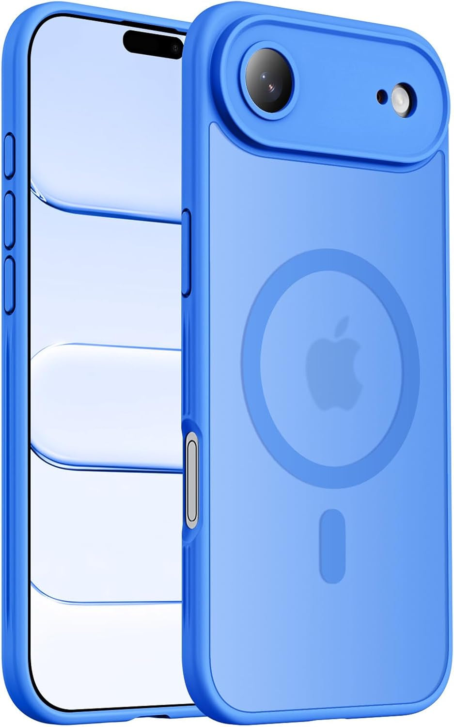 Designed for Iphone 17 Pro Max Case, Compatible with Magsafe, [Camera Protection] [15FT Military Drop Protection] Shockproof Translucent Matte Anti-Slip Phone Case, 6.9", Deep Blue