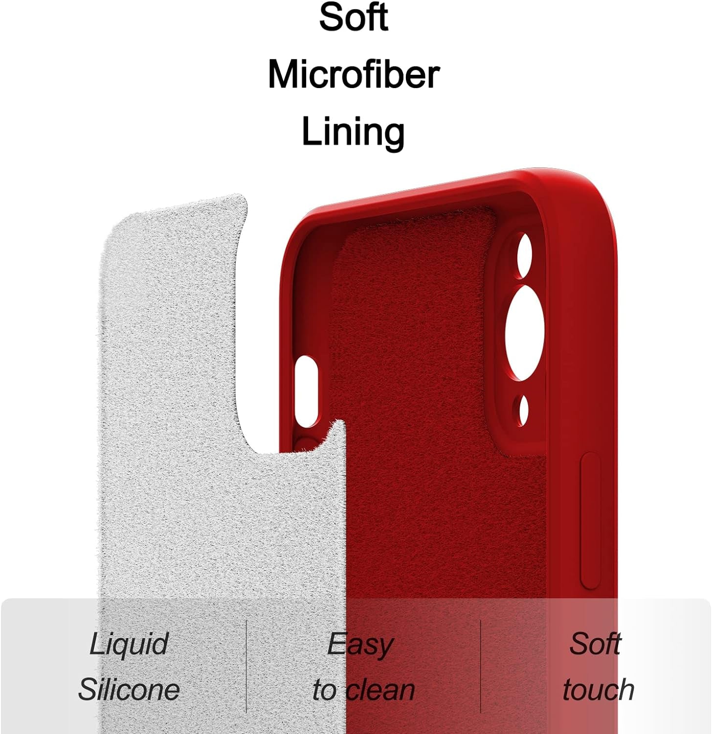 For Samsung Galaxy A53 5G Case, Thin Liquid Silicone Case,Shockproof,Slim Thin Phone Case for Galaxy A53 5G, Full Body Screen Camera Protective Cover-Red 2-Sam A53-03