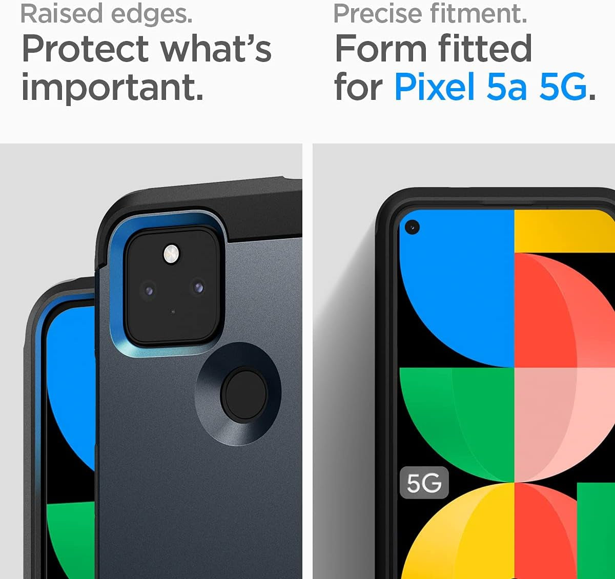 Spigen Tough Armor [Extreme Protection Tech] Designed for Google Pixel 5A 5G Case (2021) - Metal Slate  Spigen   