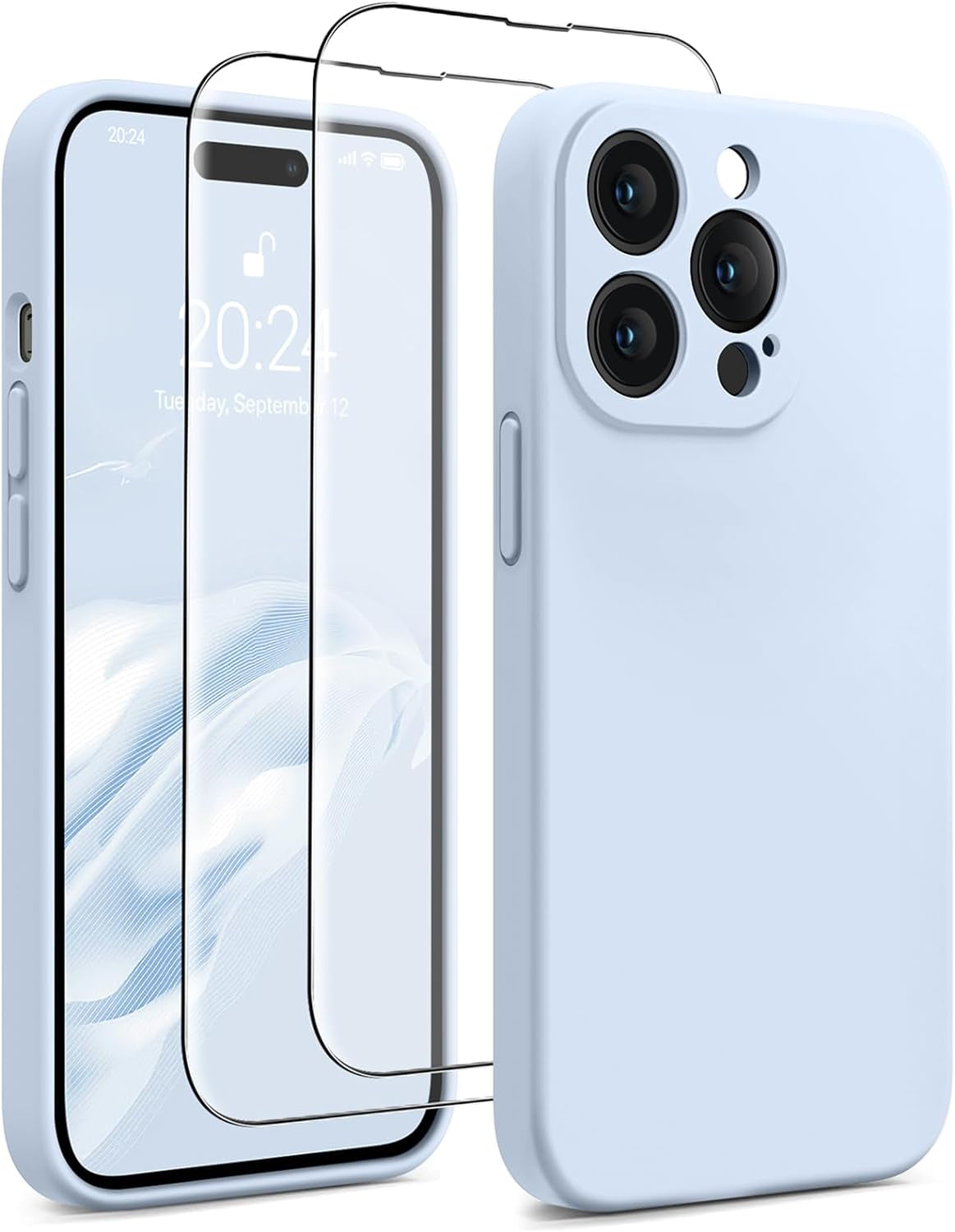 AOTESIER for Iphone 14 Pro Max Case, [Stronger Camera Protection] Silicone Iphone 14 Pro Max Phone Case with [2 Screen Protectors], Shockproof Anti-Scratch Lining Protective Cover, 6.7", Black  AOTESIER   