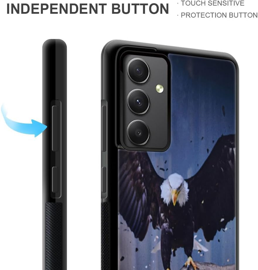 DJSOK Case Compatible with Samsung Galaxy S22 plus Case, American Flag Eagle Pattern Design Pattern Back+Soft Silicone Protective Case