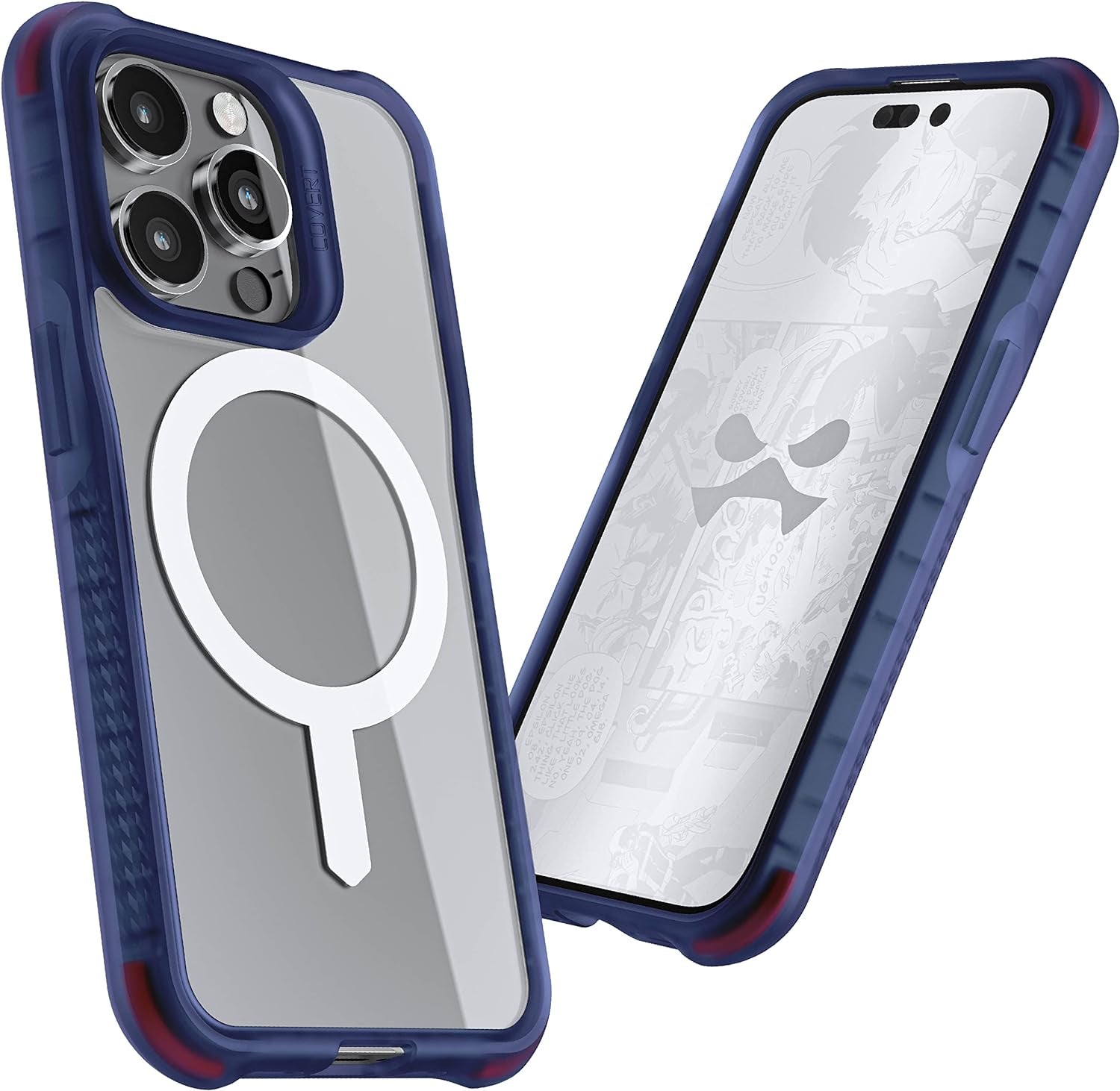 Ghostek Covert Clear Iphone 14 Case - Shockproof Silicone, Compatible with Apple Magsafe Accessories, Slim Protective Phone Cover (6.1 Inch, Black)  Ghostek Blue [Limited] Iphone 14 Plus 