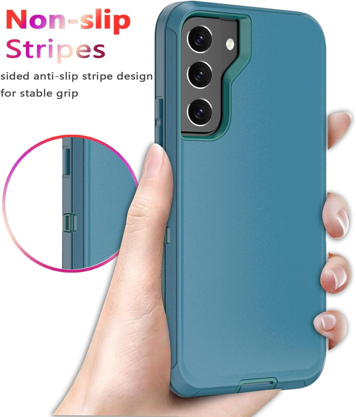 For Samsung Galaxy S22 Case,Shockproof Dropproof Dustproof Galaxy S22 Case,Heavy Duty Protective for Samsung S22 Case, 6.1 Inch (Turquoise)