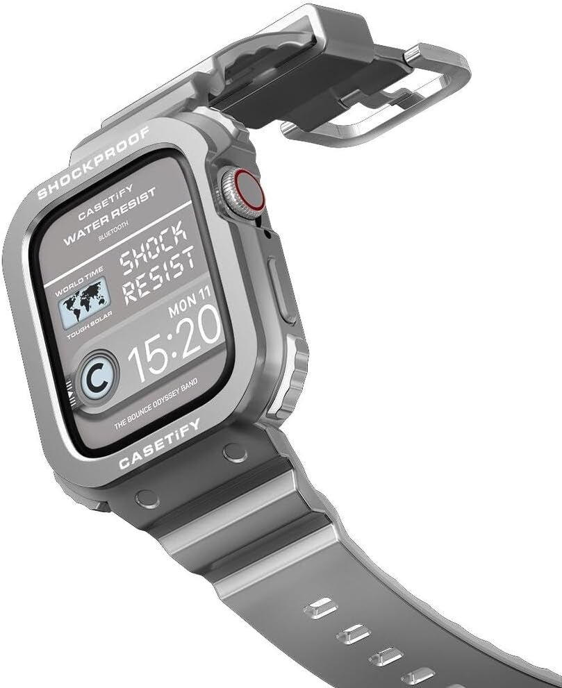 Casetify Bounce Odyssey Watch Band Compatible with Apple Watch - 40Mm/41Mm/44Mm/45Mm - Black/Silver/Bubble Gum/Electric Blue