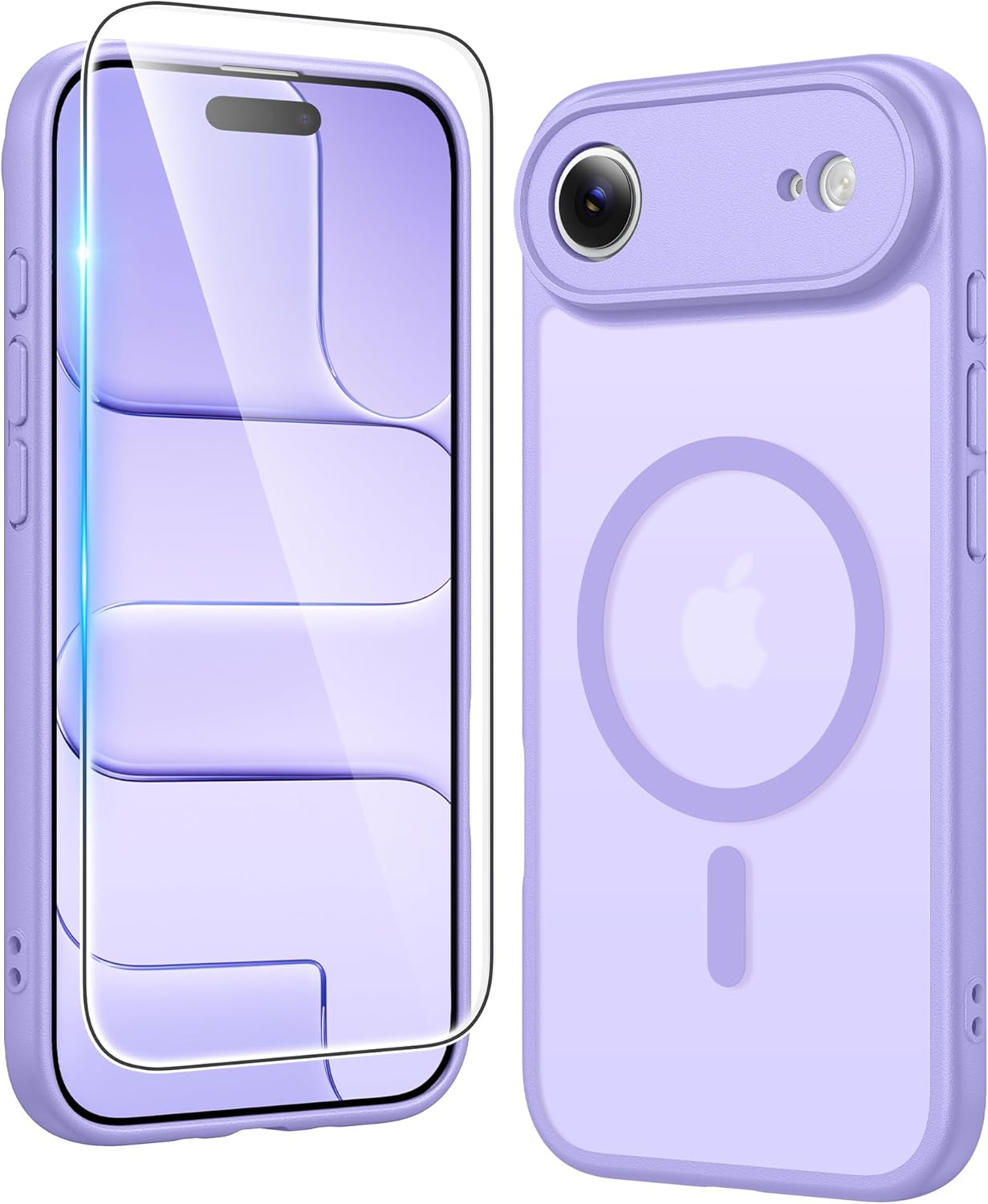 FNTCASE for Iphone 17 Pro-Max Case: Clear Magnetic Phone Cases with Screen Protector Compatible with Magsafe Slim anti Yellowing Rugged Shockproof Protective Transparent Cell Cover (A-Clear)