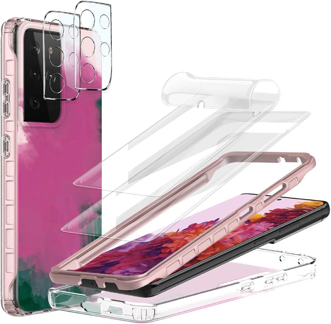 For Samsung Galaxy S22 Ultra Case with Screen Protector, 360 Rotate Ring Kickstand [Work with Magnetic Car Mount], Military Grade Shockproof Phone Case for Samsung S22 Ultra 6.8 Inch, Turquoise