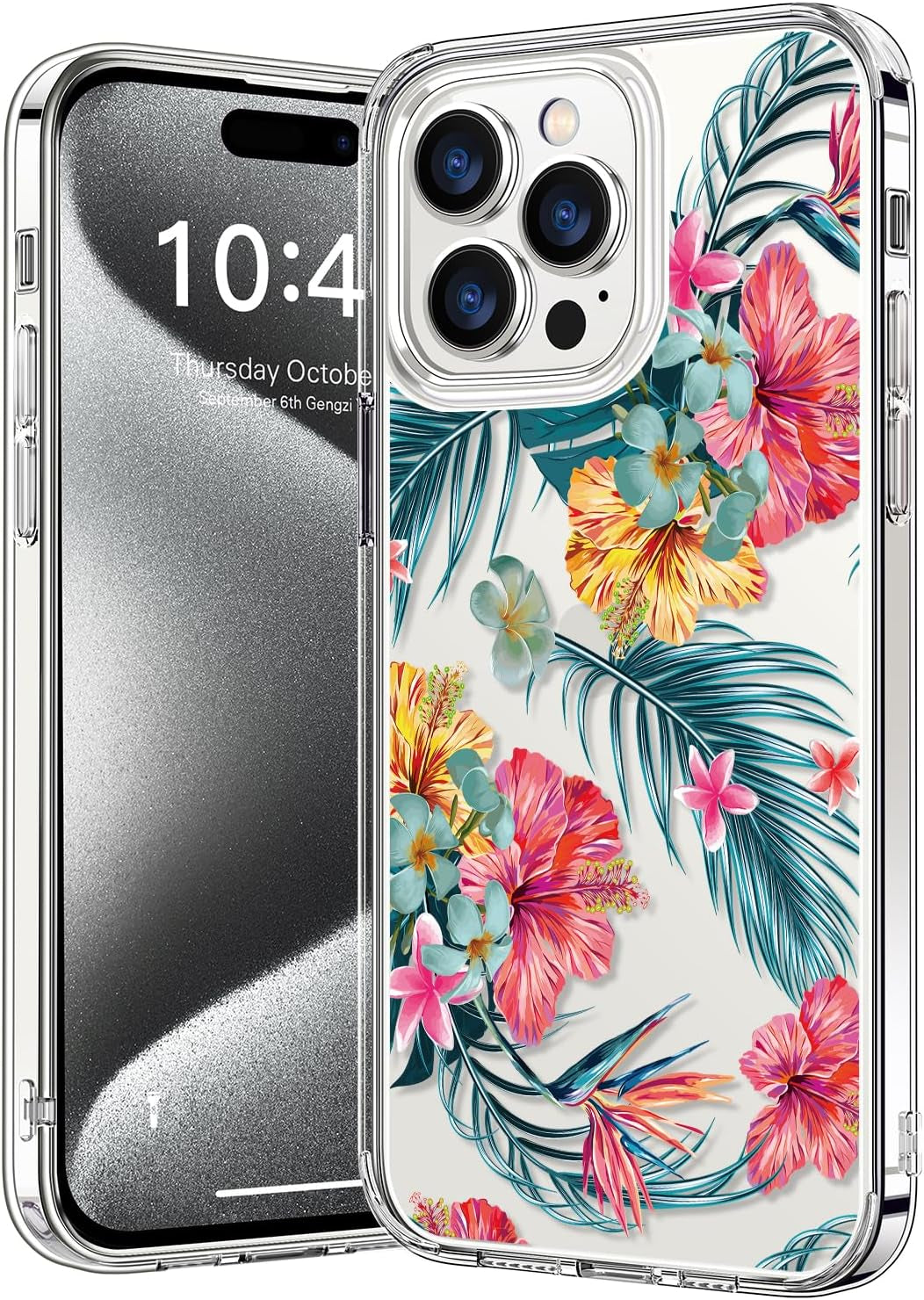 Bicol Compatible with Iphone 15 Pro Case,Crystal Clear Cover with Fashionable Designs for Girls Women,Slim Fit Shockproof Protective Acrylic Phone Case 6.1 Inch,Beautiful Elephant  bicol   