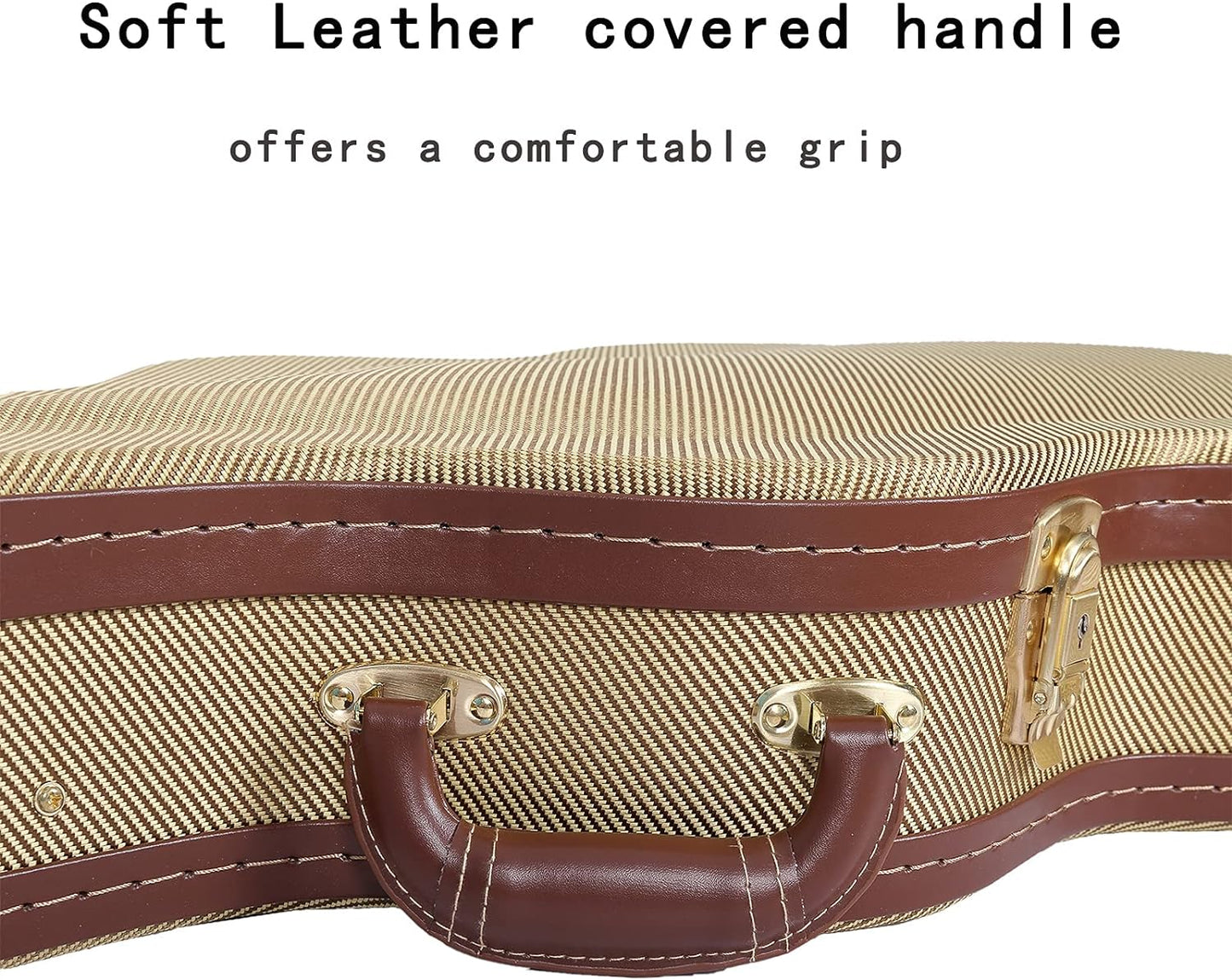 Crossrock Hard-Shell Wood Case for Les Paul Electric Guitars with Removable Shoulder Straps-Tweed(Crw700Ltw)  Crossrock   