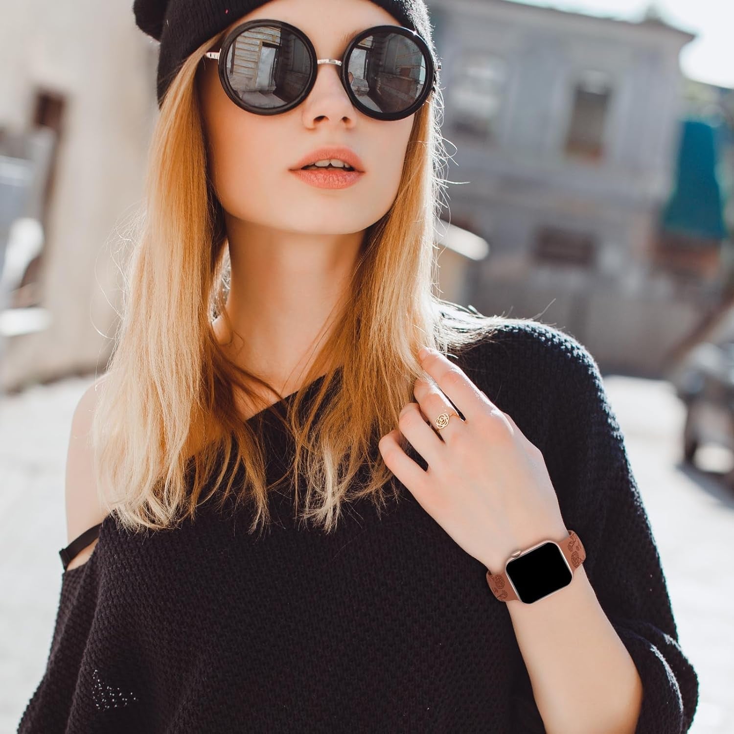 3 Pack Floral Engraved Silicone Bands Compatible with Apple Watch Band 38Mm 40Mm 41Mm 42Mm 44Mm 45Mm 49Mm Women, Soft Sport Wildflower Strap for Iwatch Ultra Series 9 8 SE 7 6 5 4 3 2 1