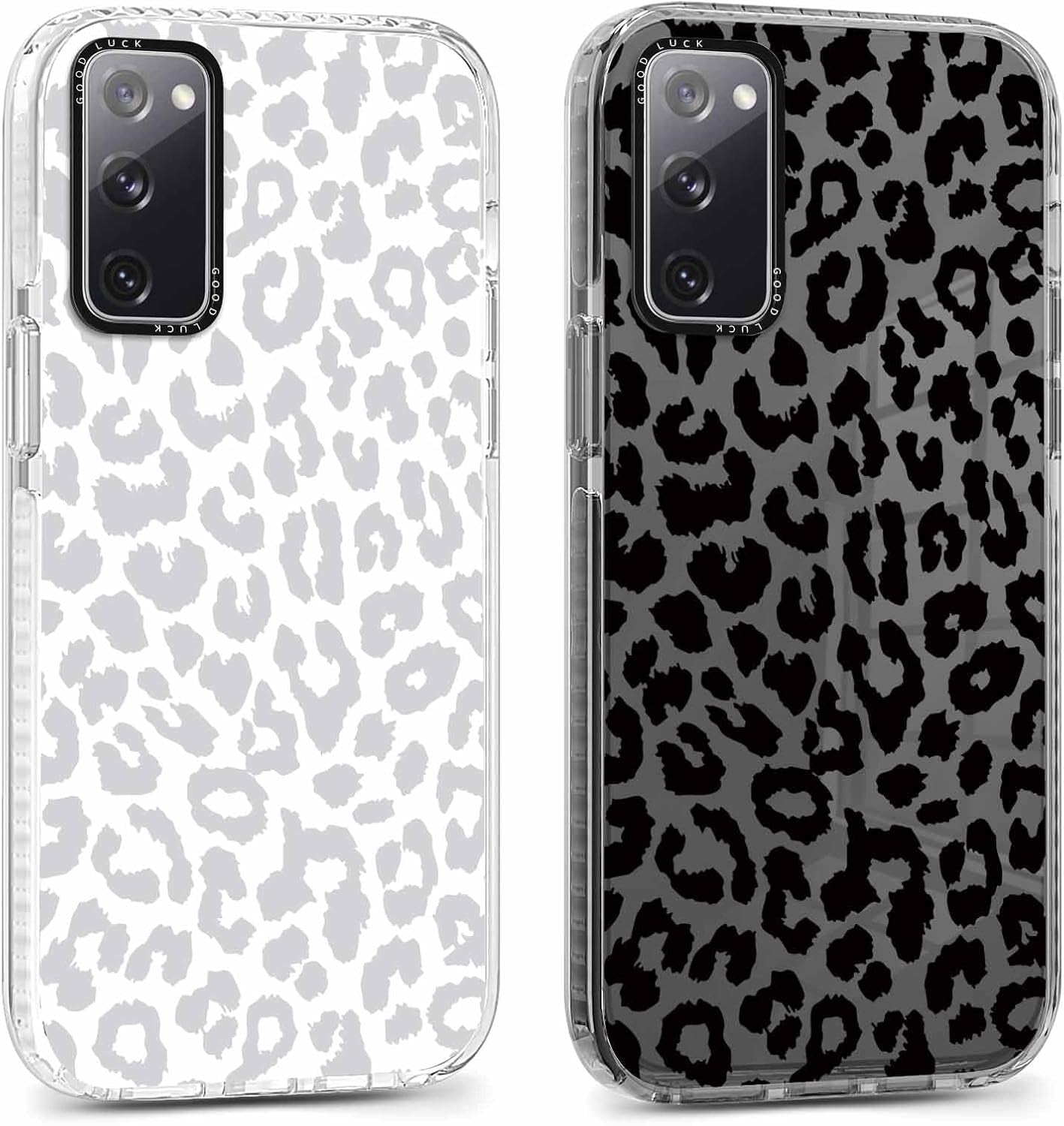 2 Pack Cheetah Cases for Samsung Galaxy A53 5G 6.5 Inch Phone Case,Fashion Leopard Patterns Aesthetic Clear Funda with Shockproof Protection Silicone Soft TPU Cover for Girls Women