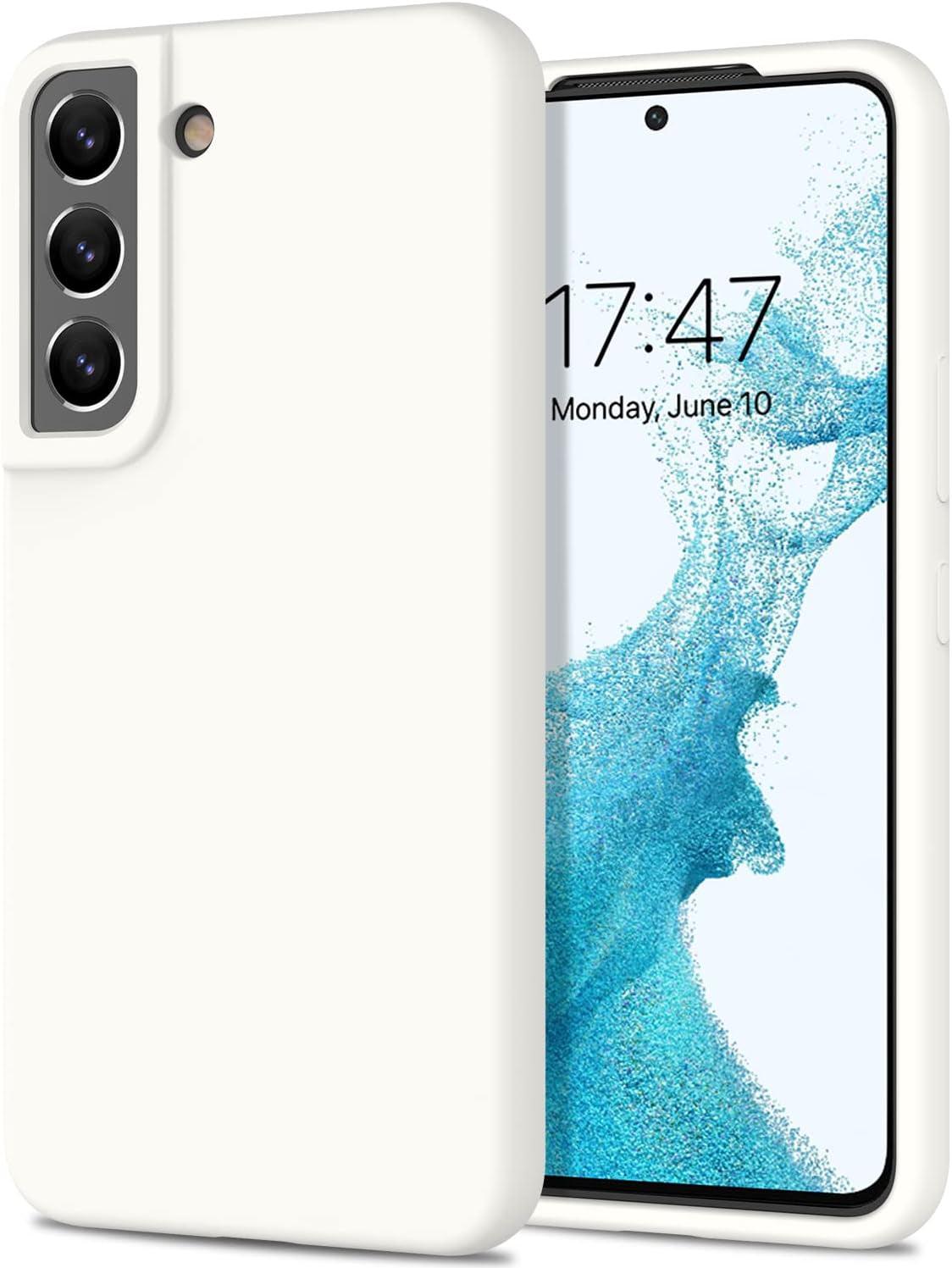 DEENAKIN for Samsung Galaxy S22 Case Silicone,Silky Smooth Flexible Gel Rubber Bumper Cover with Soft Microfiber Lining Slim Fit Protective Phone Case for Samsung Galaxy S22 Dark Blue