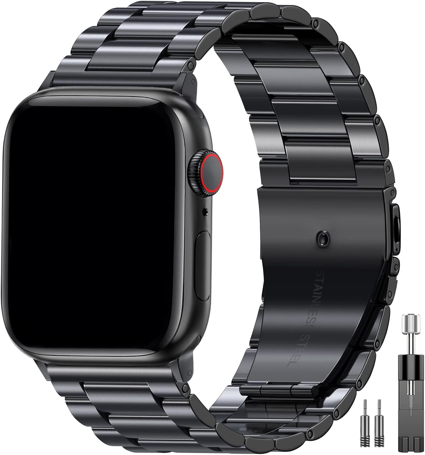 EPULY Compatible with Apple Watch Band 49Mm 45Mm 44Mm 42Mm 41Mm 40Mm 38Mm, Business Stainless Steel Metal Watchband for Iwatch Band Series 9, Ultra 2, SE, Ultra Series 8 7 6 5 4 3 2 1 Men & Women