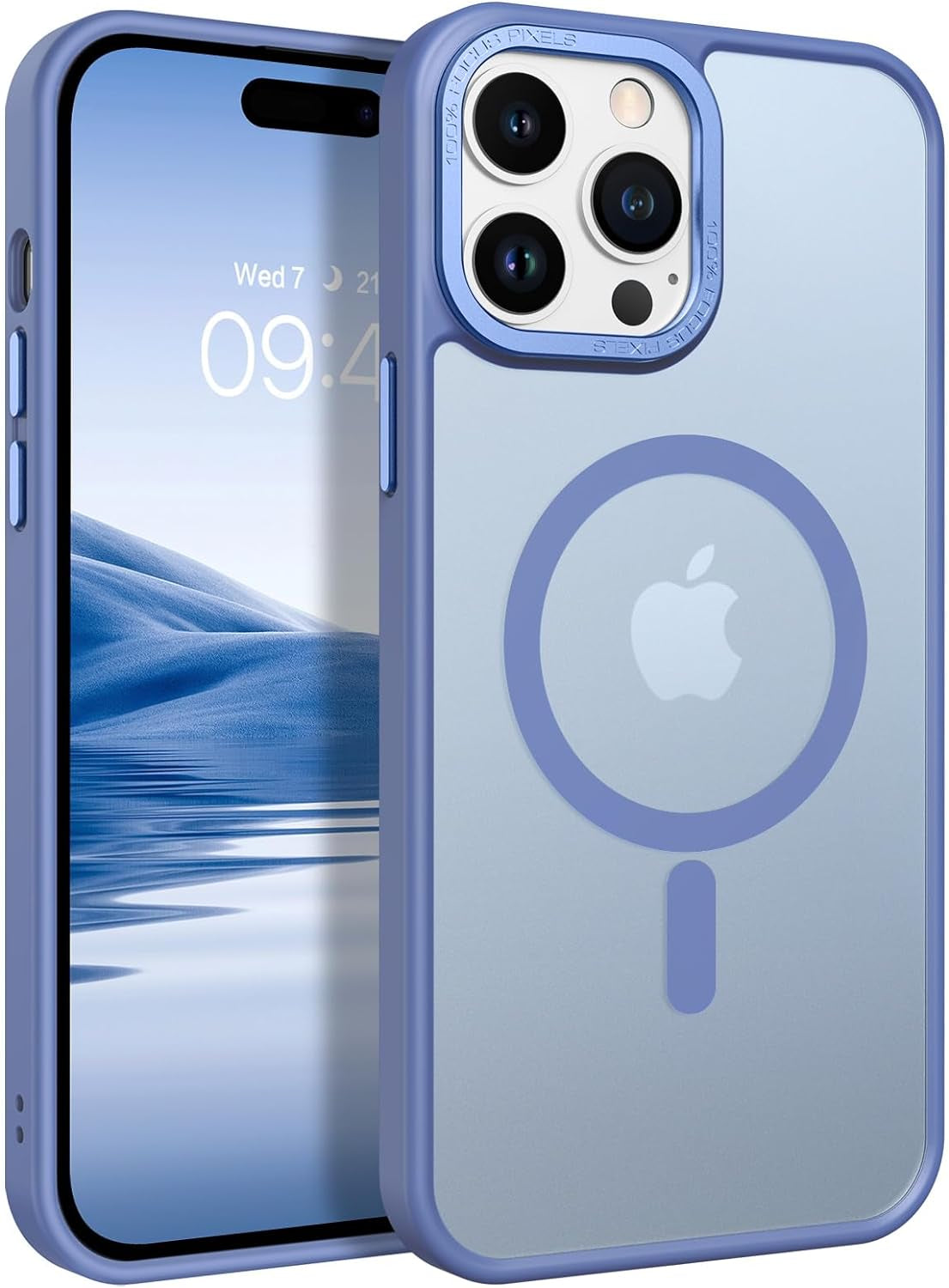 BENTOBEN for Iphone 14 Pro Max Phone Case,Iphone 14 Pro Max Magnetic Case [Compatible with Magsafe] Translucent Matte Shockproof Women Men Girl Protective Case Cover for Iphone 14 Pro Max 6.7",Black  BENTOBEN T993-Light Blue  