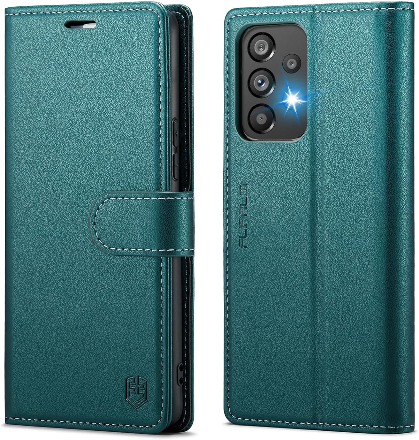 For Samsung Galaxy A53 5G Wallet Case with RFID Blocking Credit Card Holder, PU Leather Folio Flip Kickstand Protective Shockproof Cover Women Men for Samsung A53 Phone Case(Red)