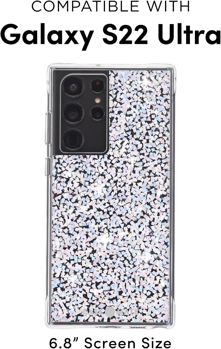 Case-Mate - TWINKLE - Case for Samsung Galaxy S22 Ultra - Reflective Foil Elements - 10 Ft Drop Protection - 6.8 Inch - Stardust