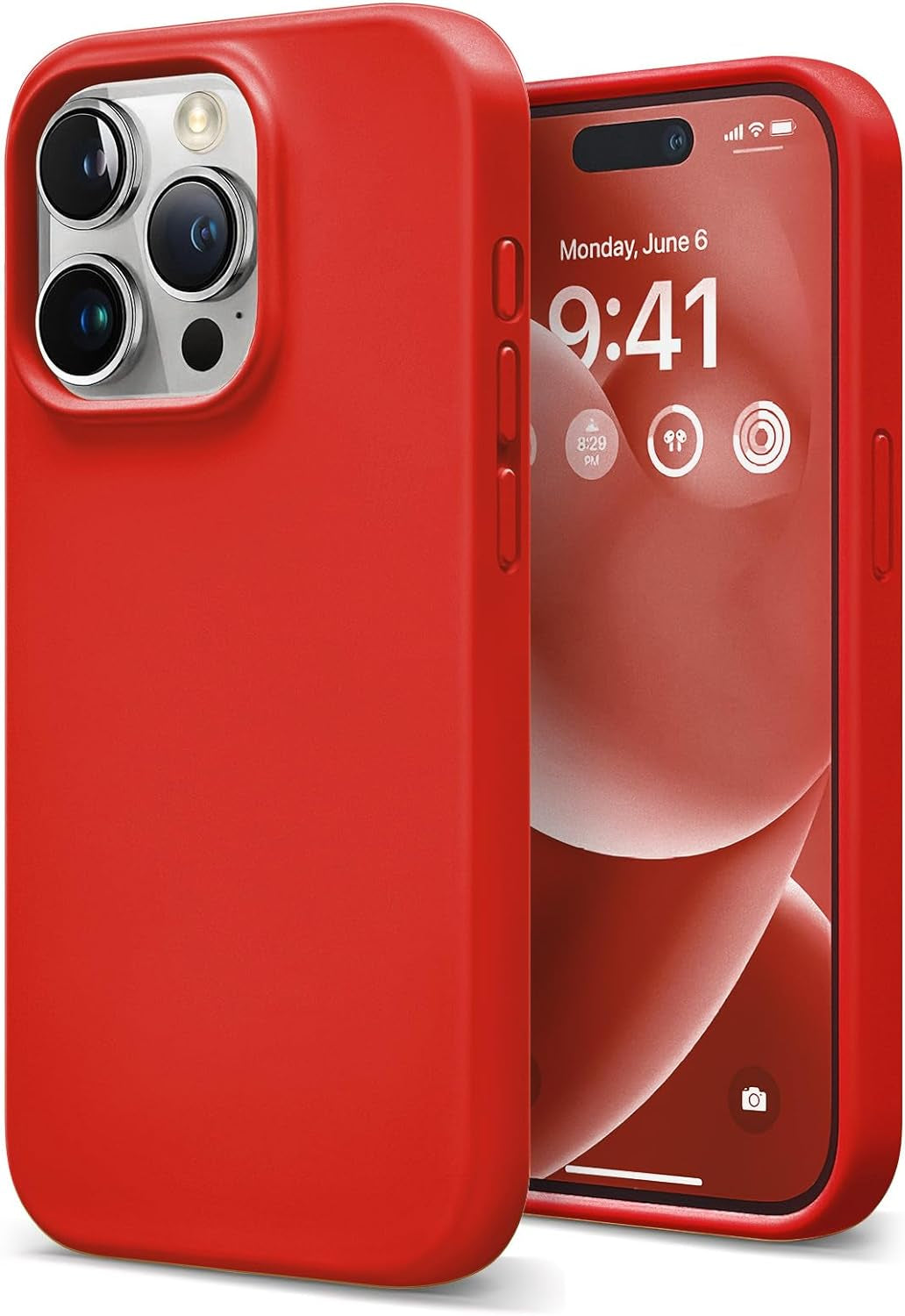 Coolfrog for Iphone 15 Pro Case, Compatible with Magsafe, 6.1" Silicone Shockproof Military-Grade Protection, Magnetic Phone Case for Men Women, Clove Purple  CoolFrog Red  